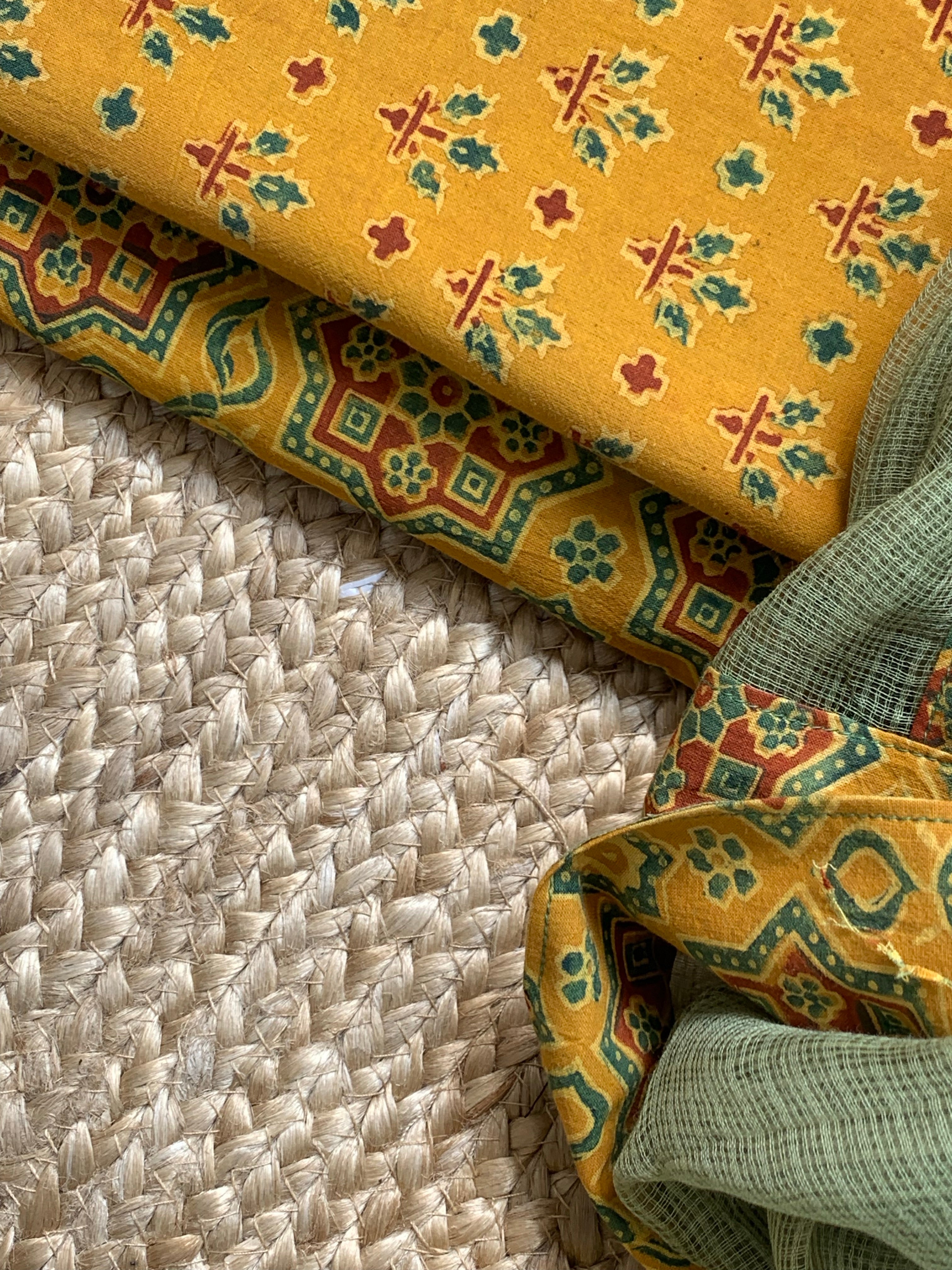 Handblock Ajrakh Kota Suit