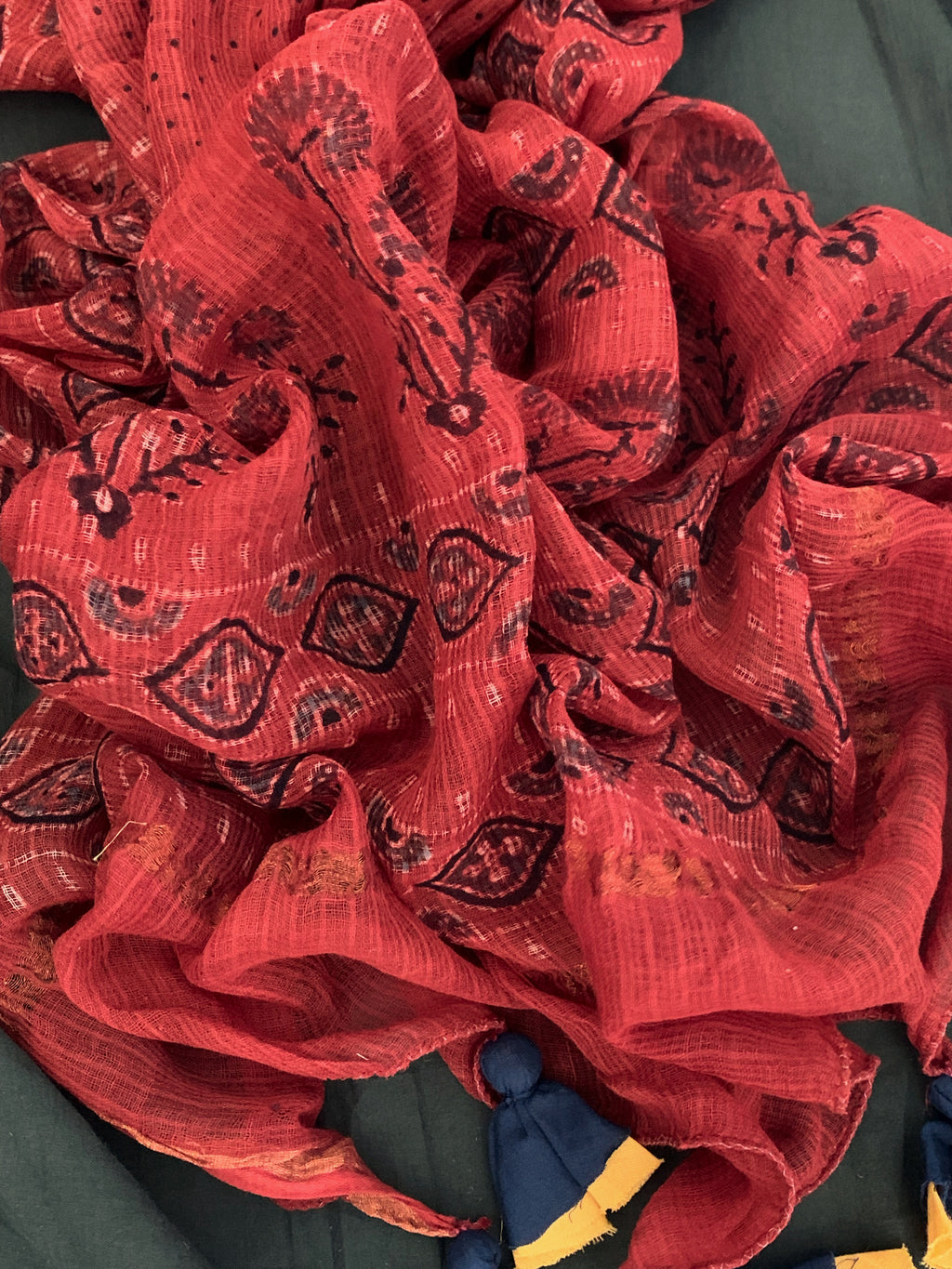 Handblock Ajrakh Cotton Kota Suit