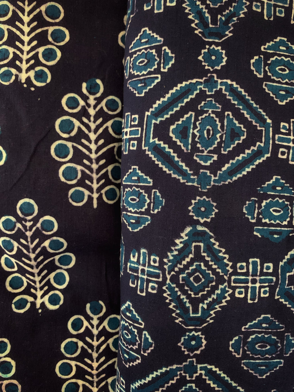Hand Block Printed Cotton Kurta Bottom Set