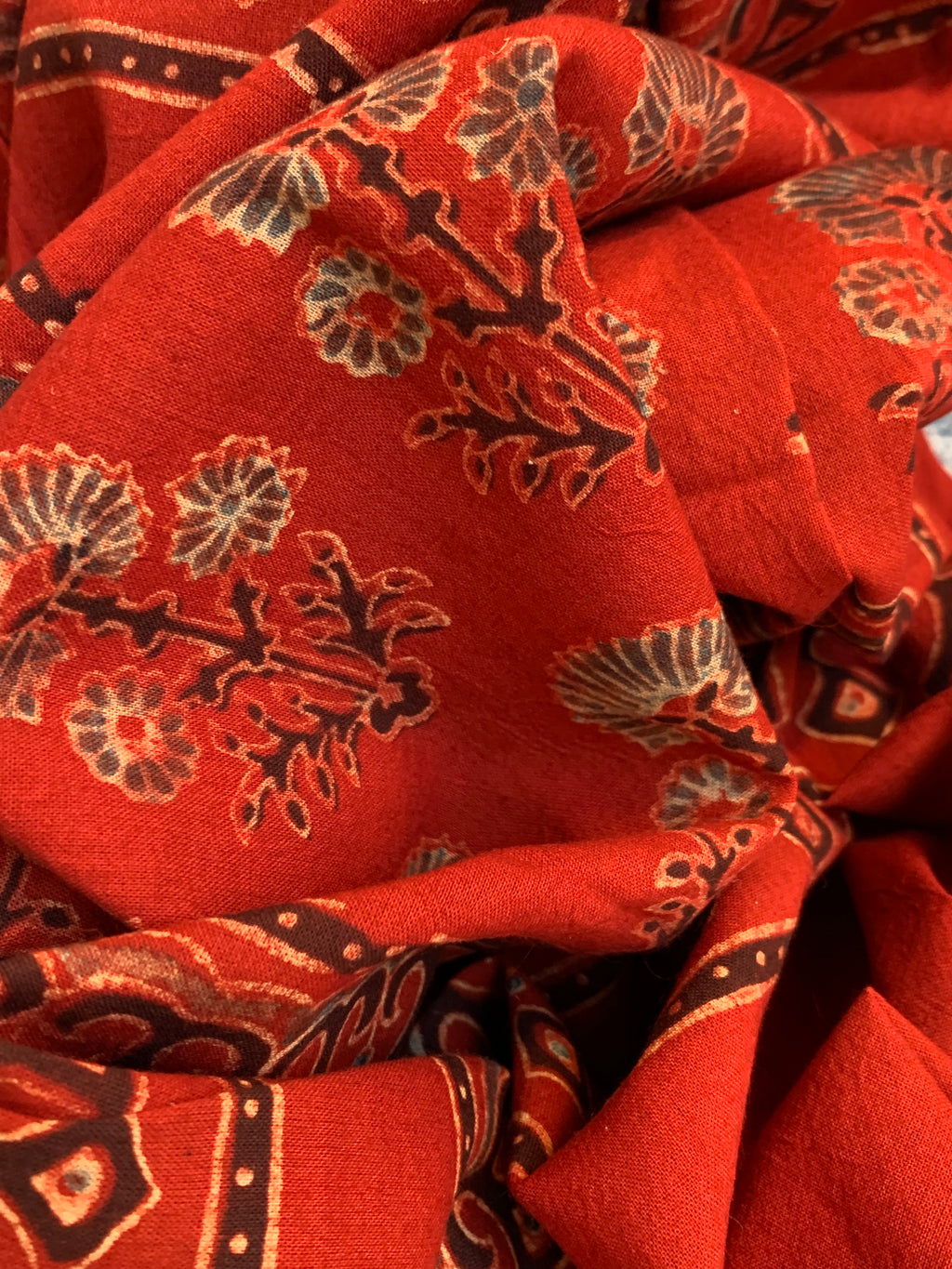 Natural Dyes Handblock Ajrakh Cotton Suit