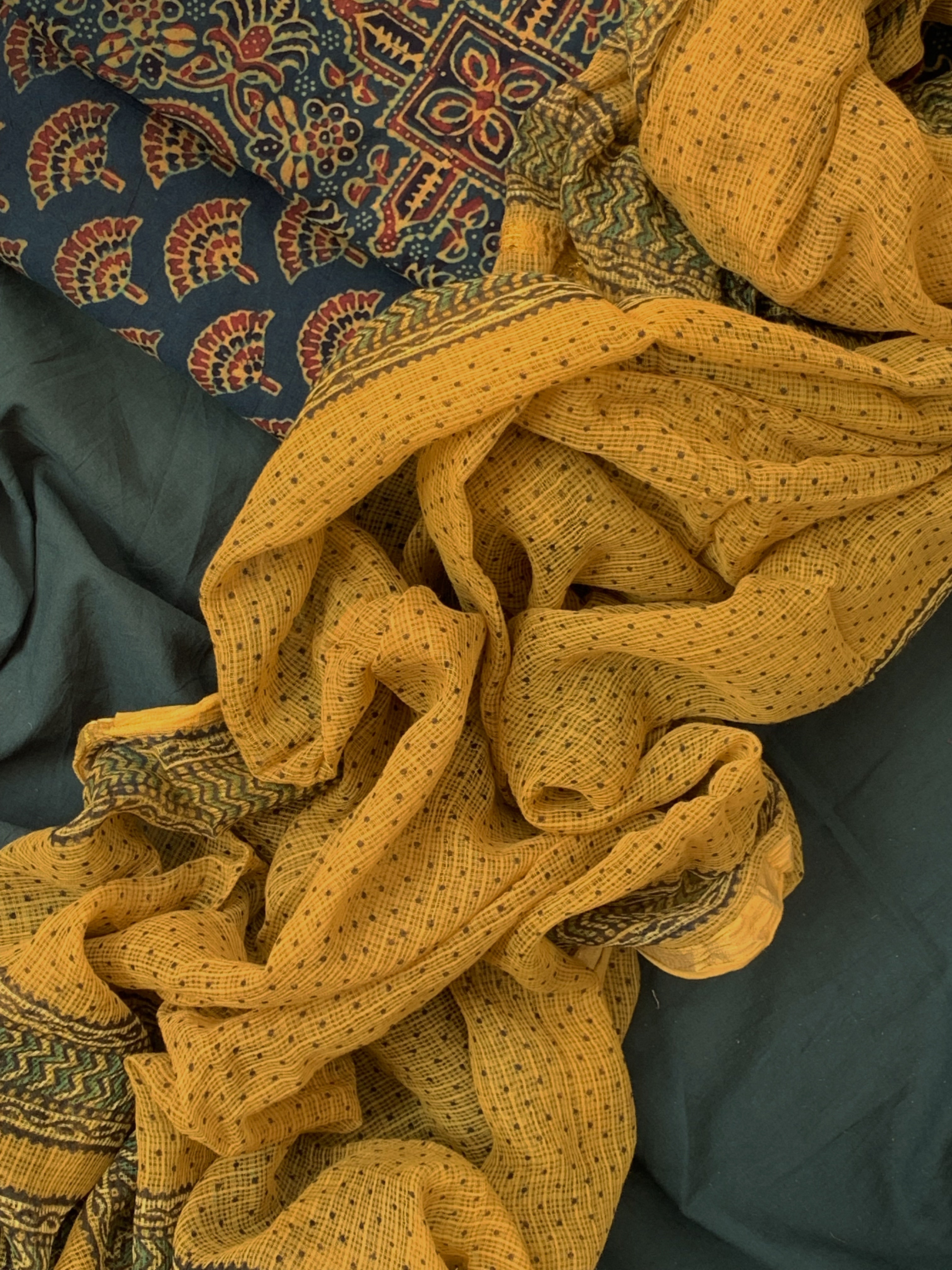 Handblock Ajrakh Cotton Kota Suit