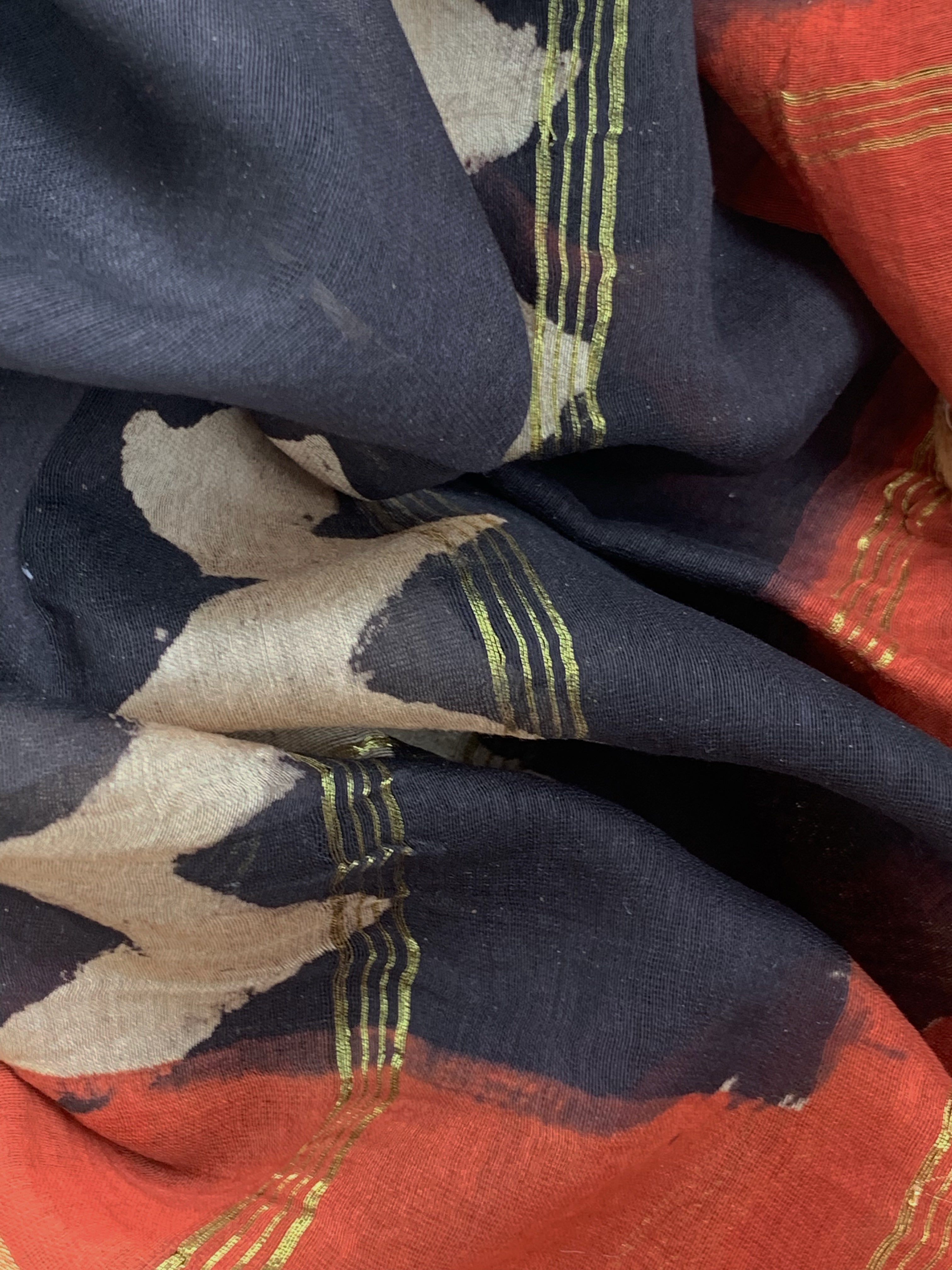 Handblock Chanderi Silk Cotton Suit