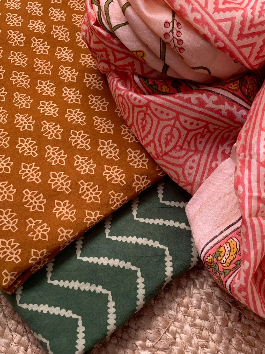 Handcrafted Cotton Chanderi Set