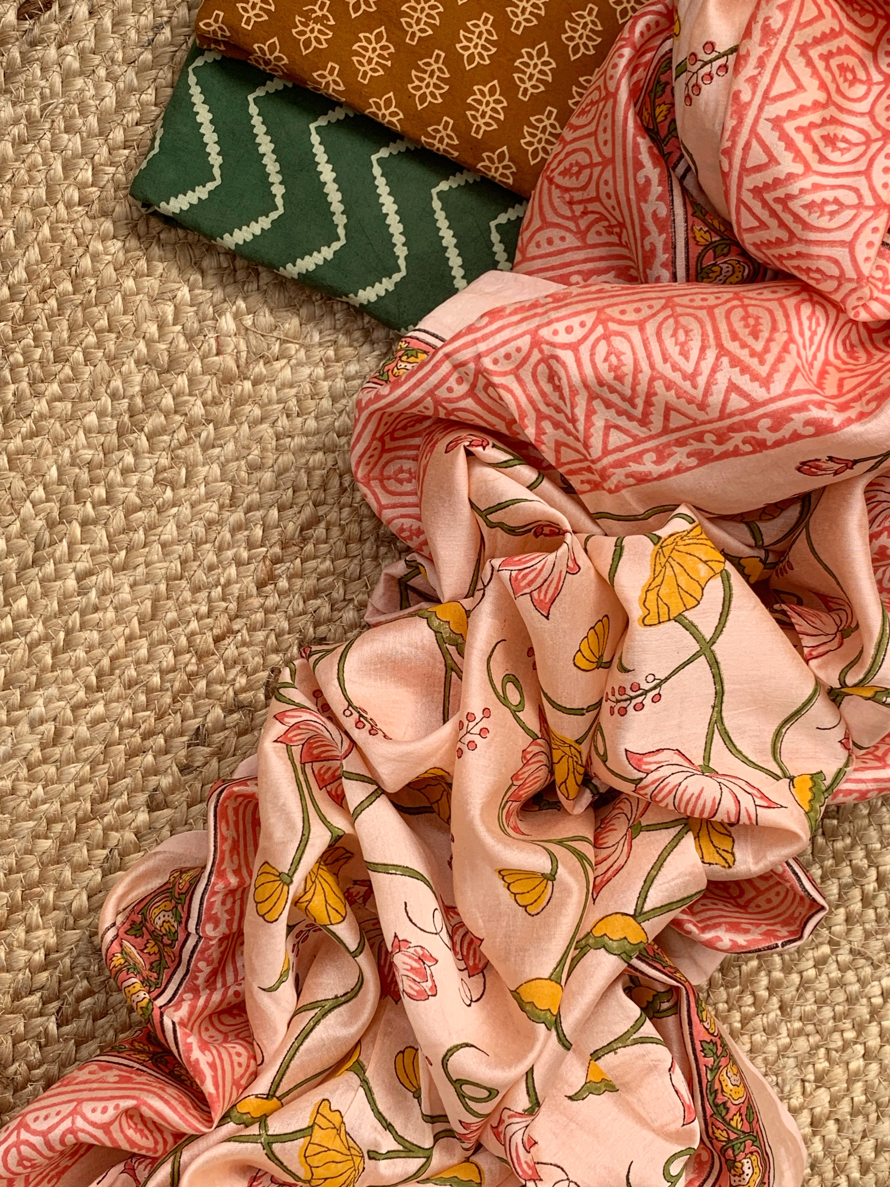Handcrafted Cotton Chanderi Set
