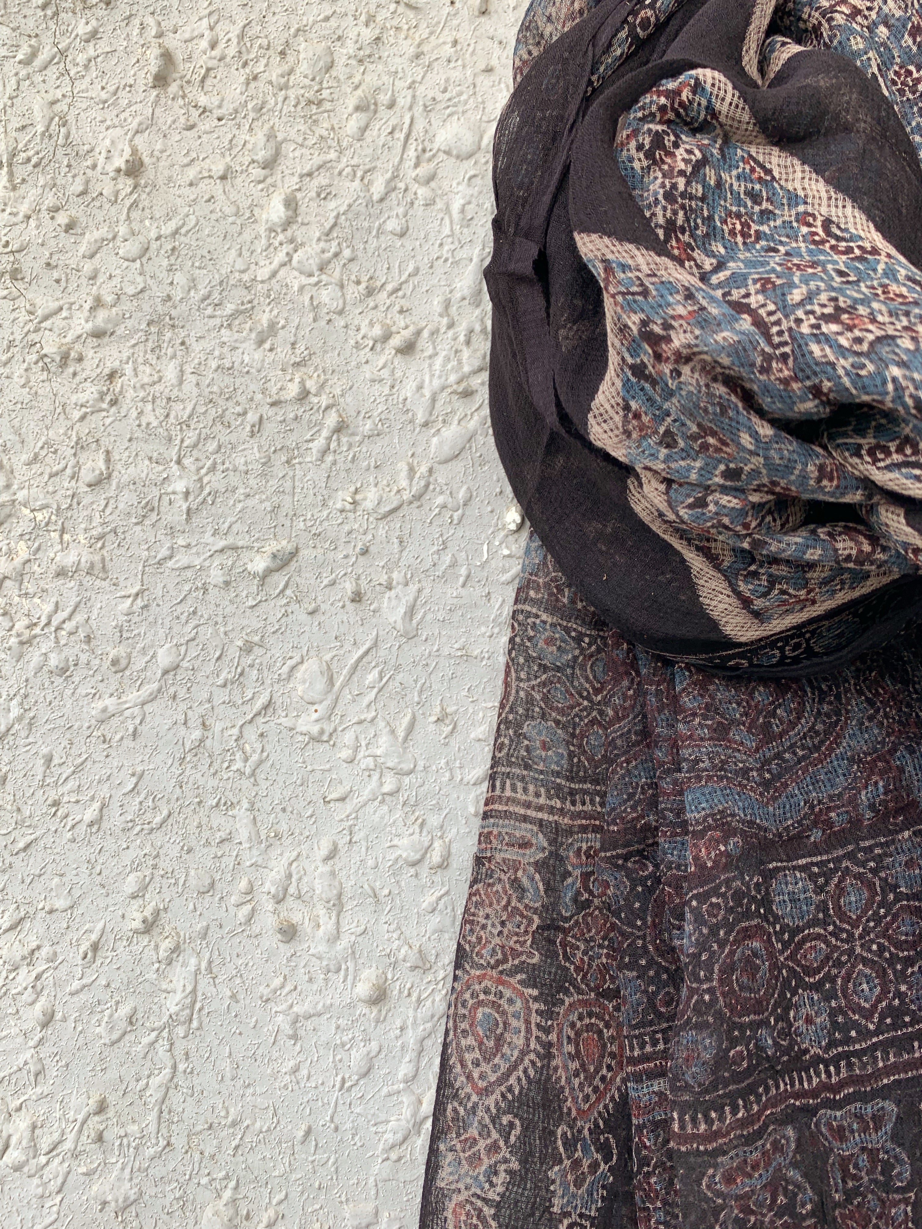 Handblock Ajrakh Kota Dupatta