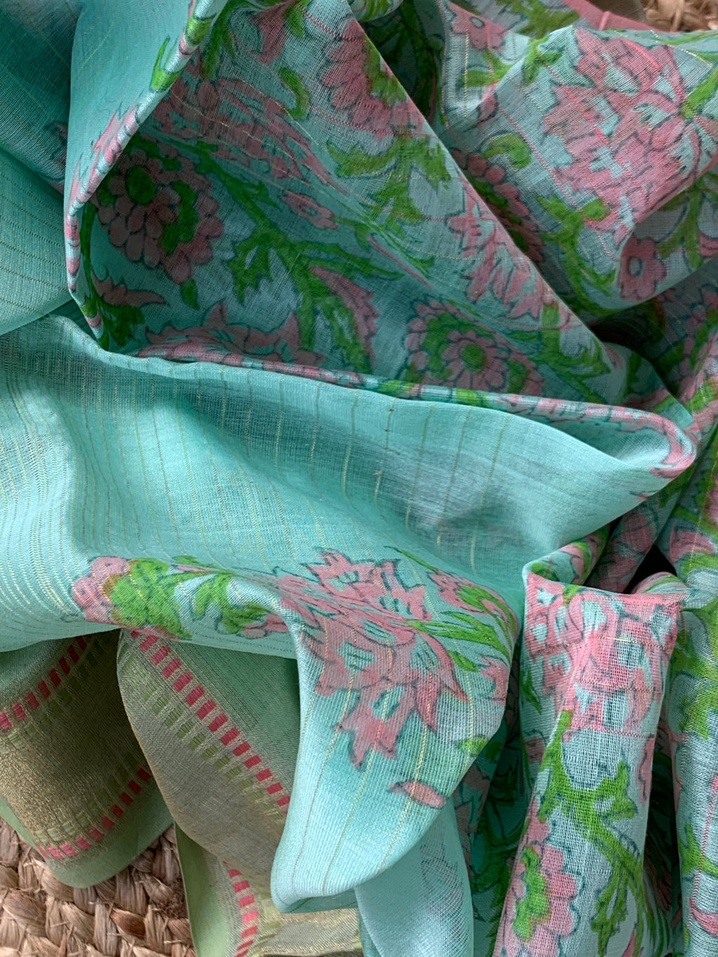 Handwoven Maheshwari Kurta dupatta set