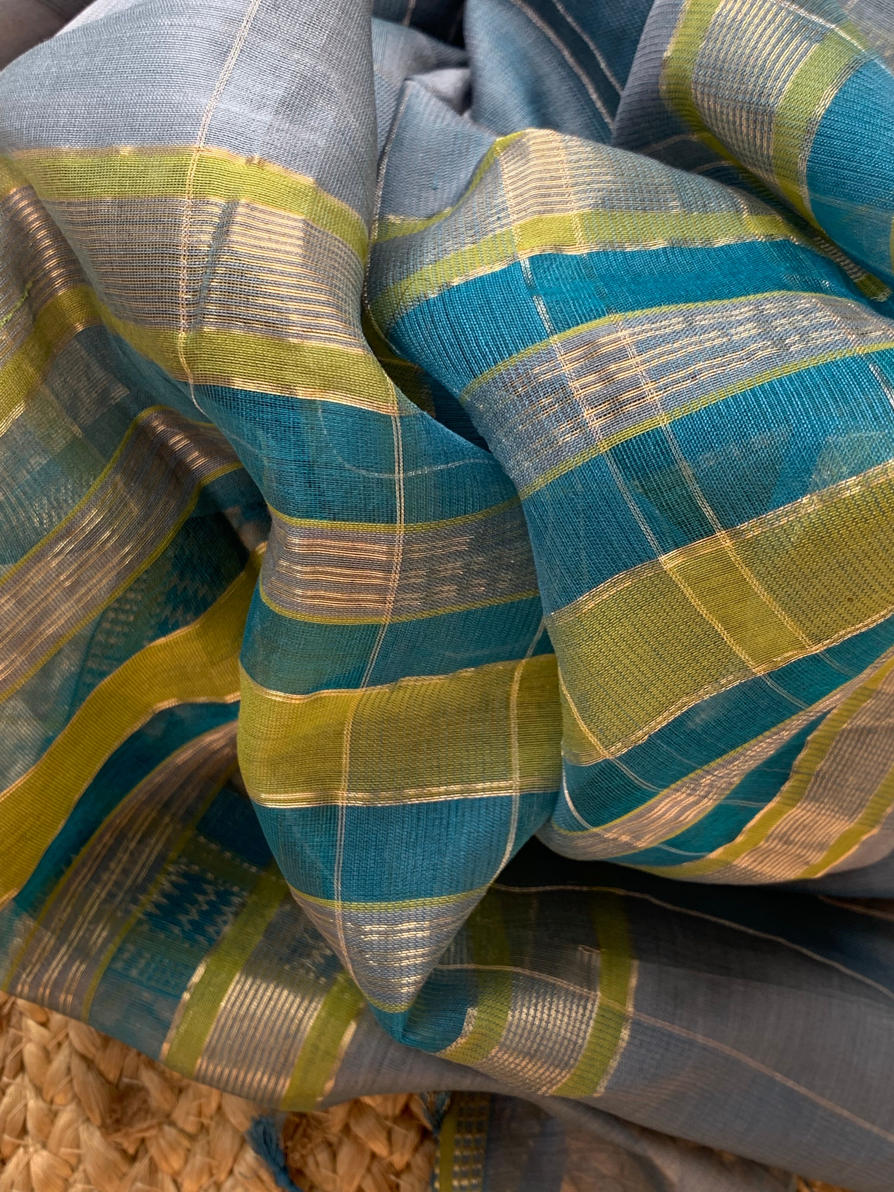 Handwoven Maheshwari Kurta dupatta set