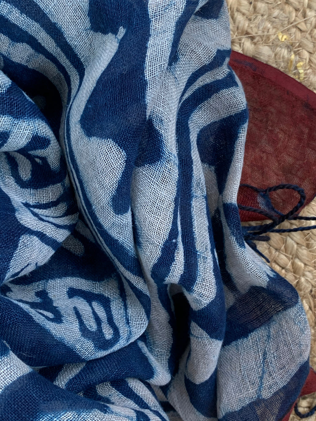 Handcrafted Linen Kurta Dupatta Set