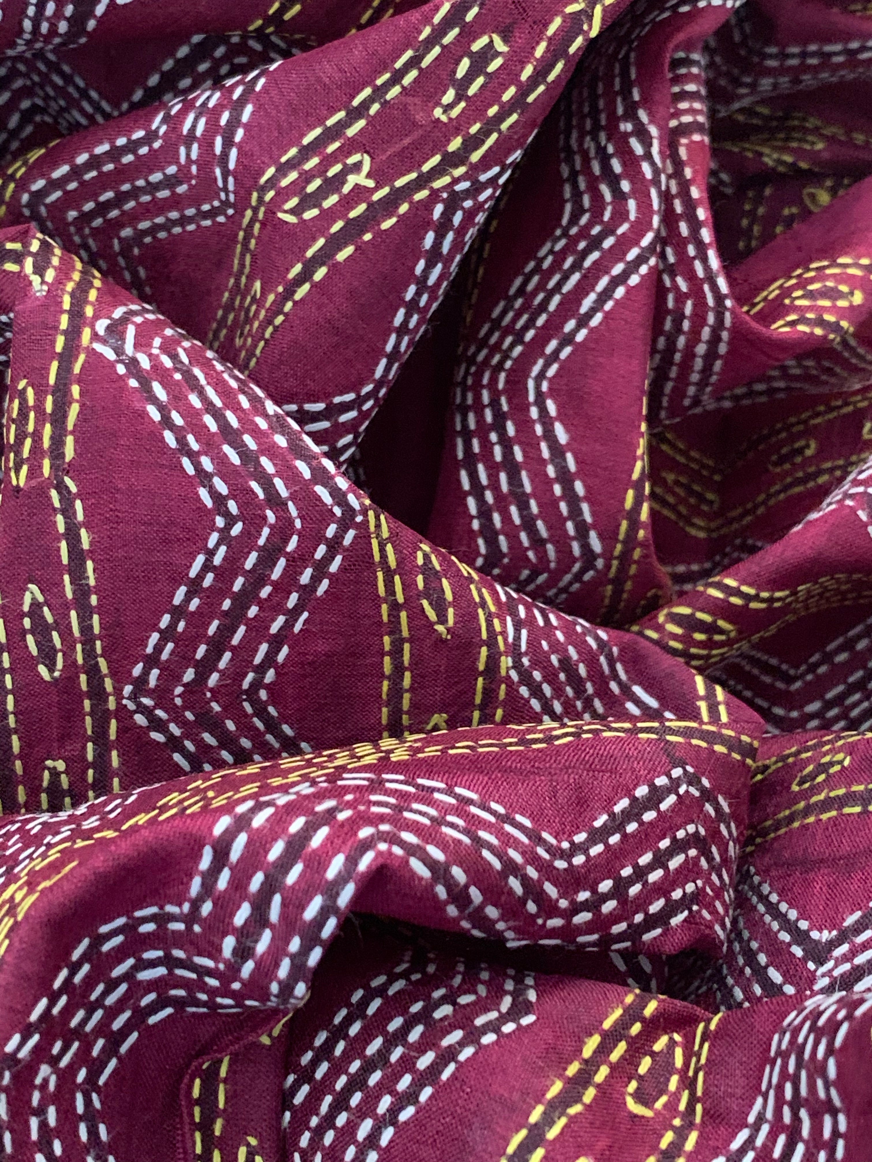 Handcrafted Kantha Cotton Silk Dupatta