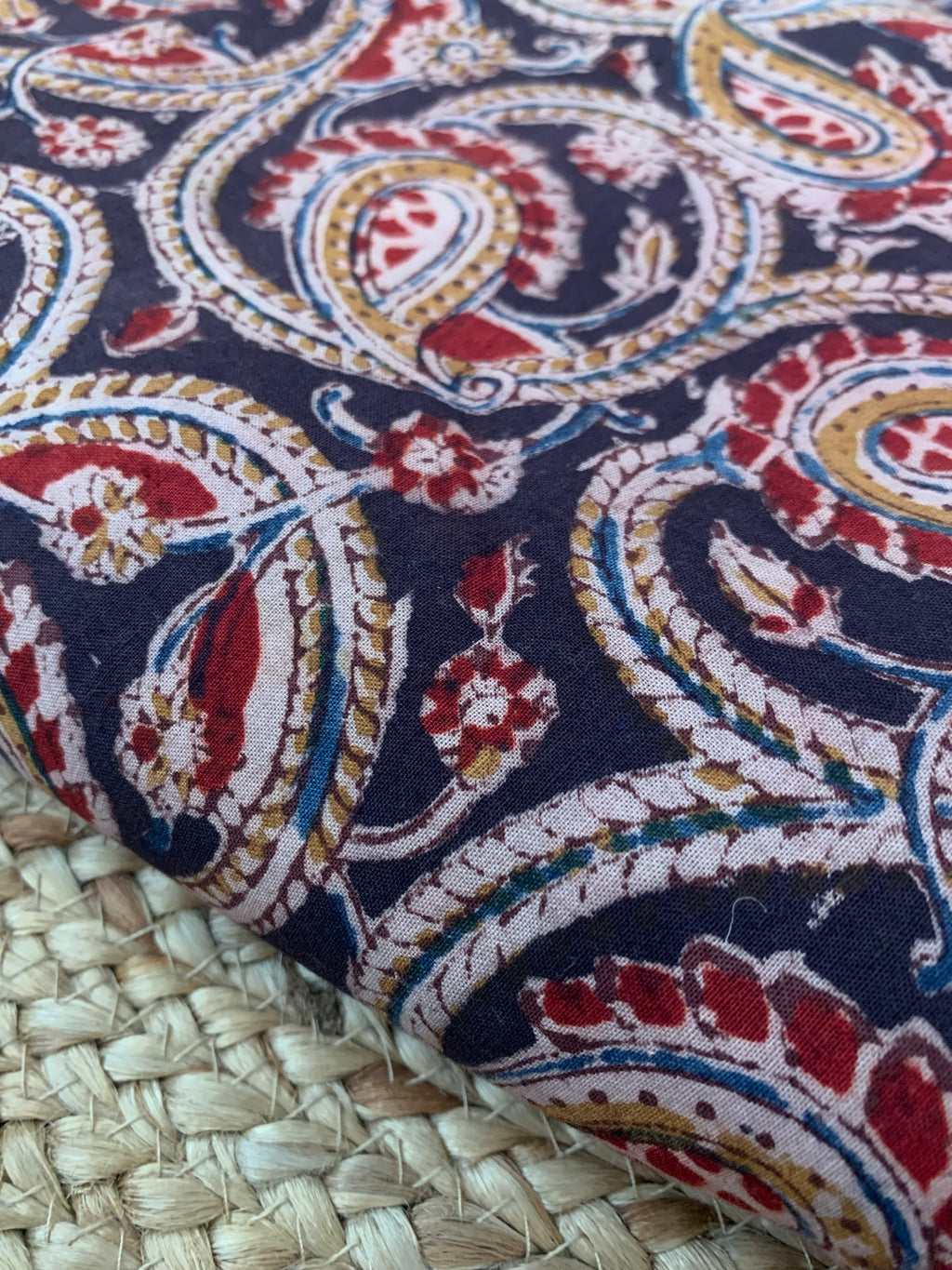 Pedana Hand Block Printed Kalamkari Natural Dyed Cotton Fabric Kurta