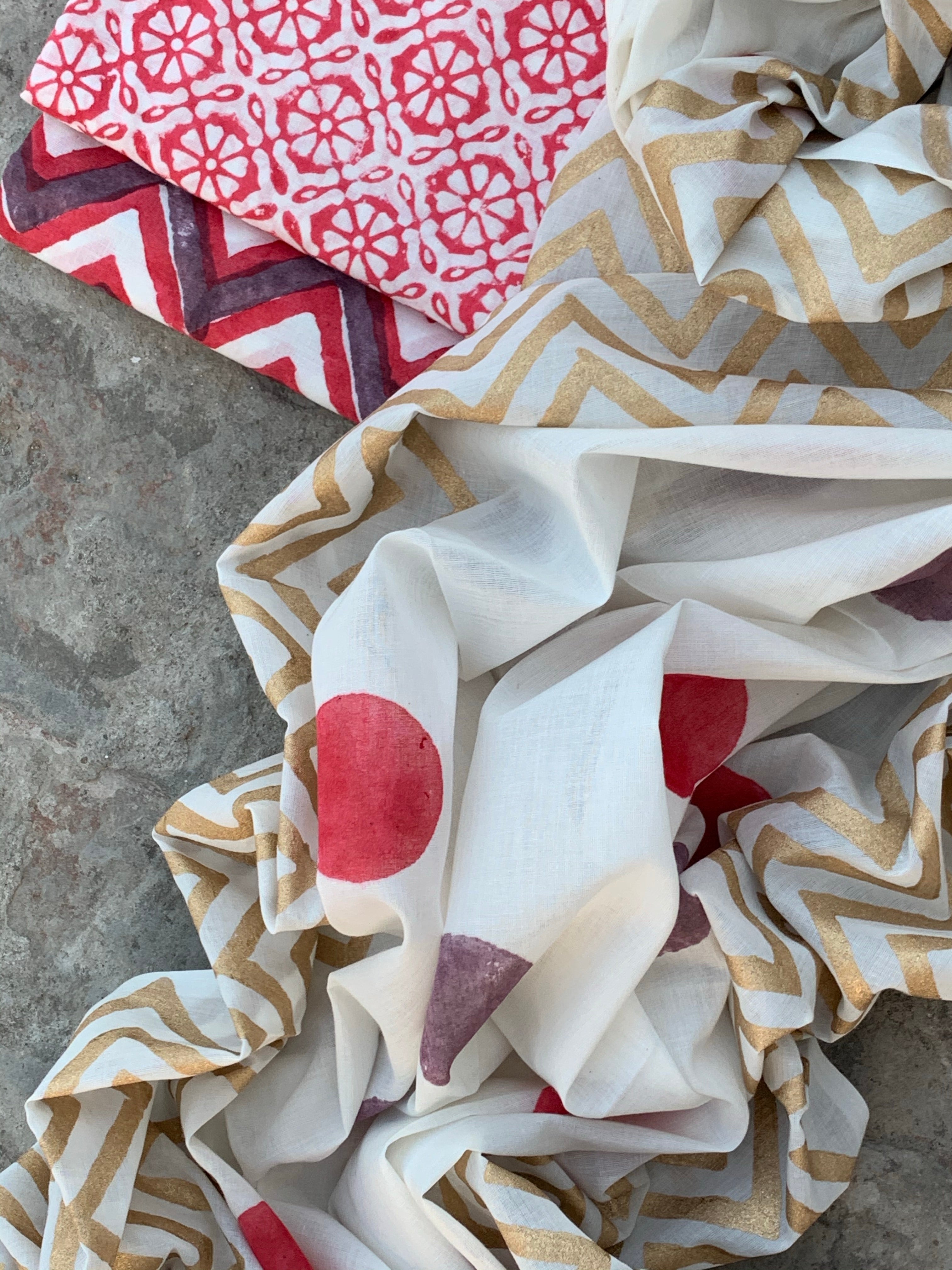 Handcrafted Cotton Kurta Dupatta set