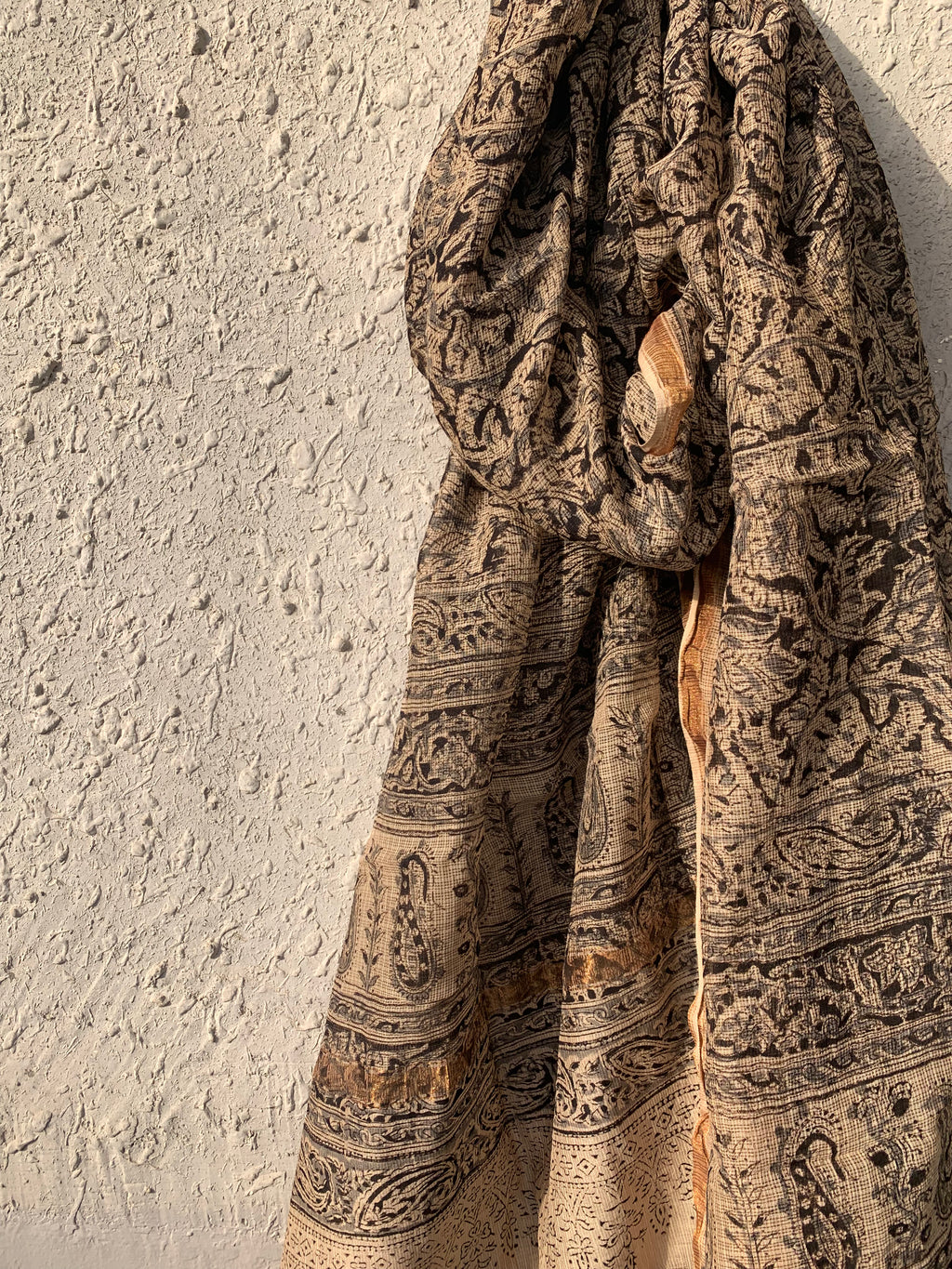 Handwoven and Handblock Natural Dye Kalamkari Kota Dupatta