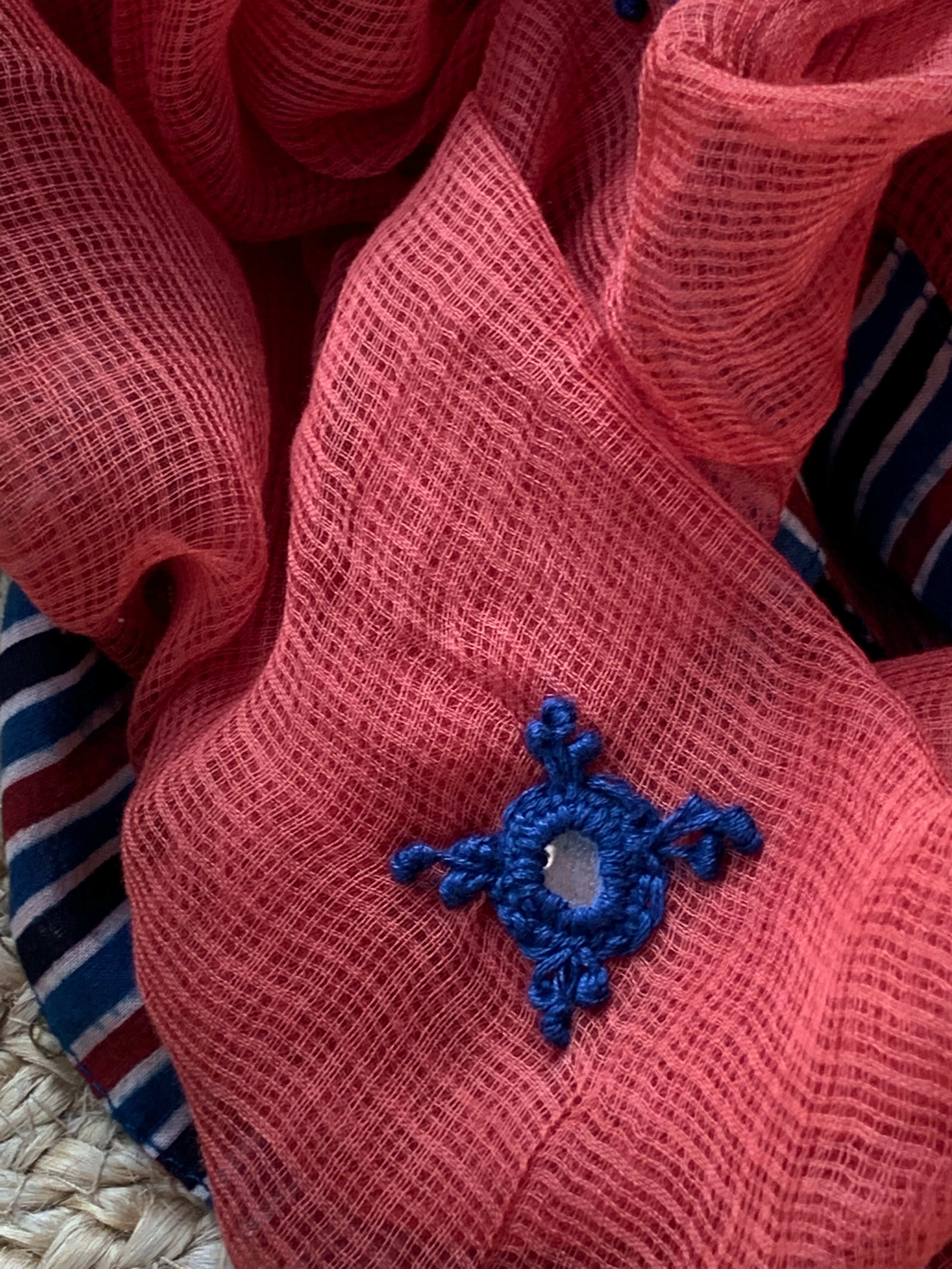 Handblock Ajrakh Cotton Kota Suit