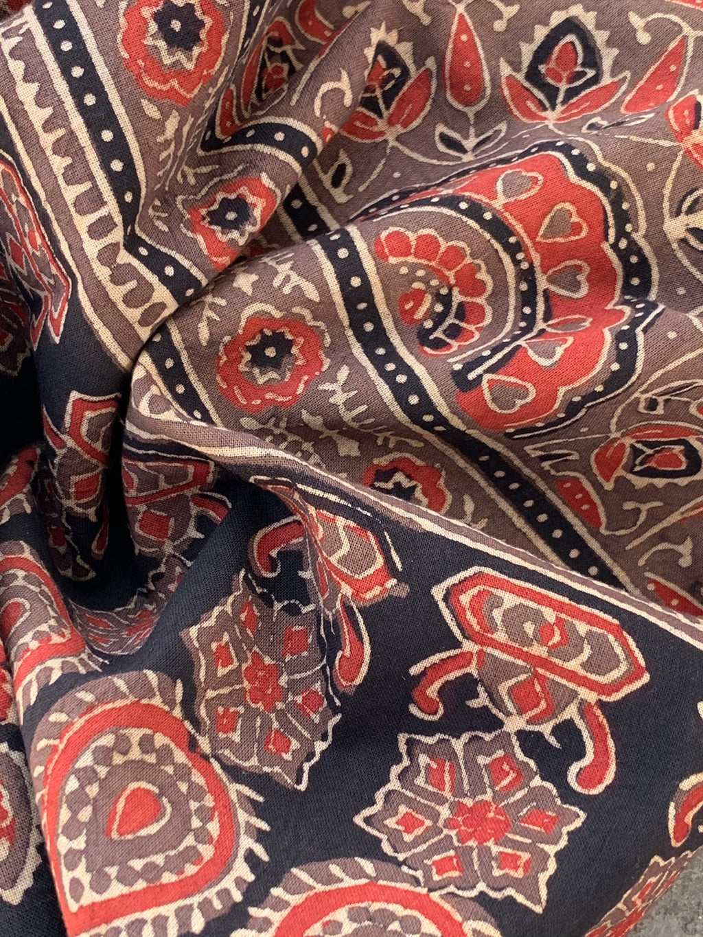 Handblock Ajrakh Dupatta