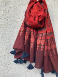 Handblock Ajrakh Dupatta