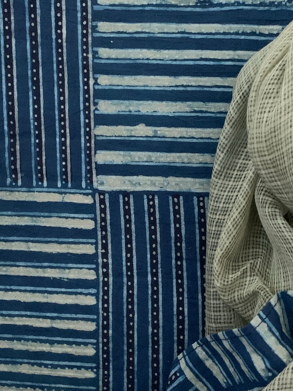 Handblock Ajrakh Cotton Kota Suit