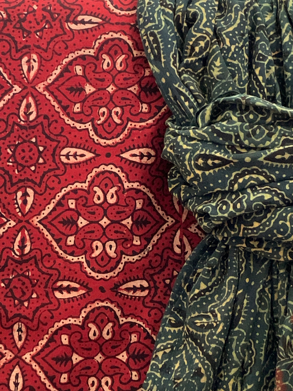 Handcrafted Ajrakh Kurta Dupatta set