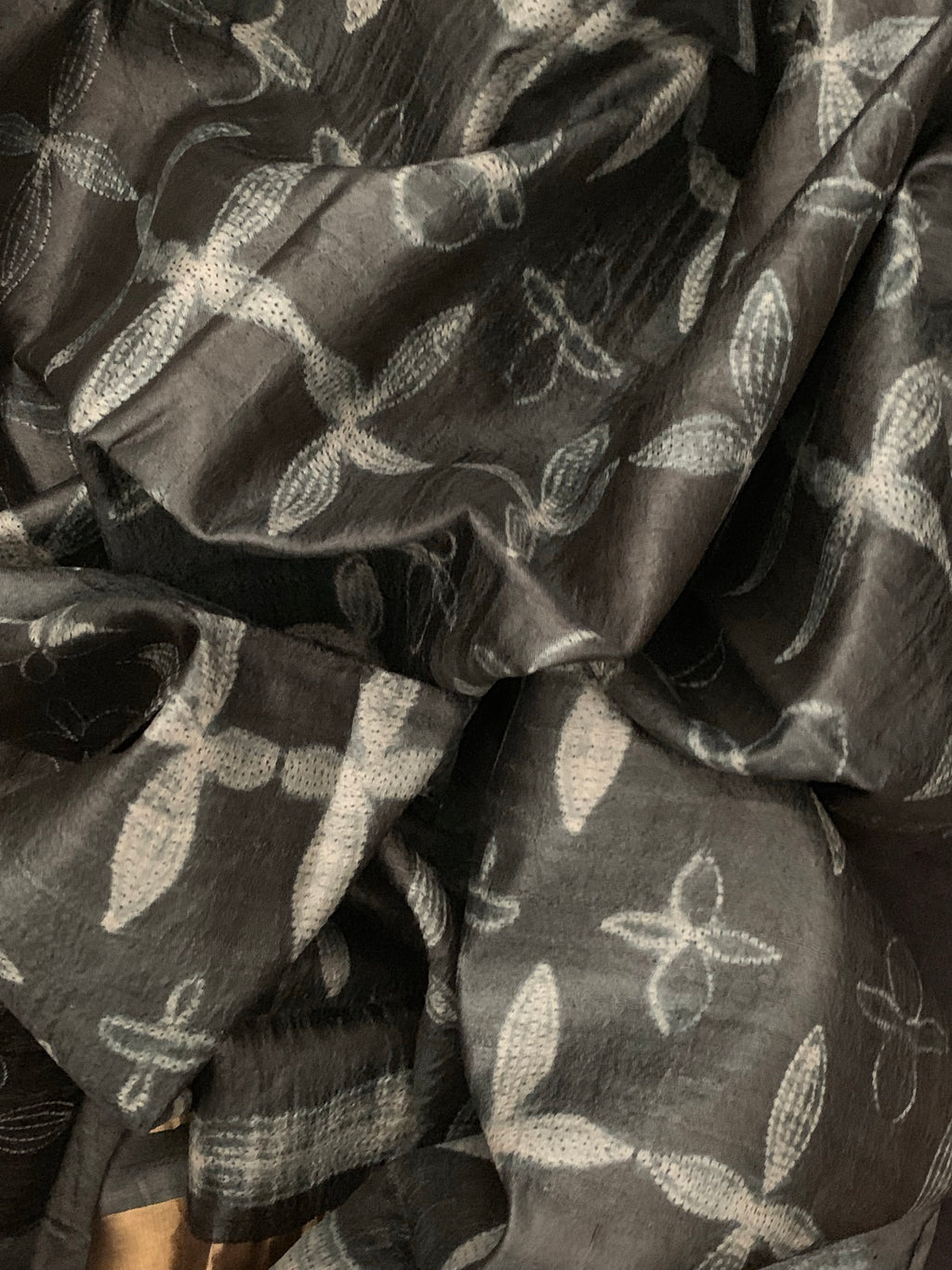 Handwoven & Handmade Tussar Shibori Kurta Dupatta Set