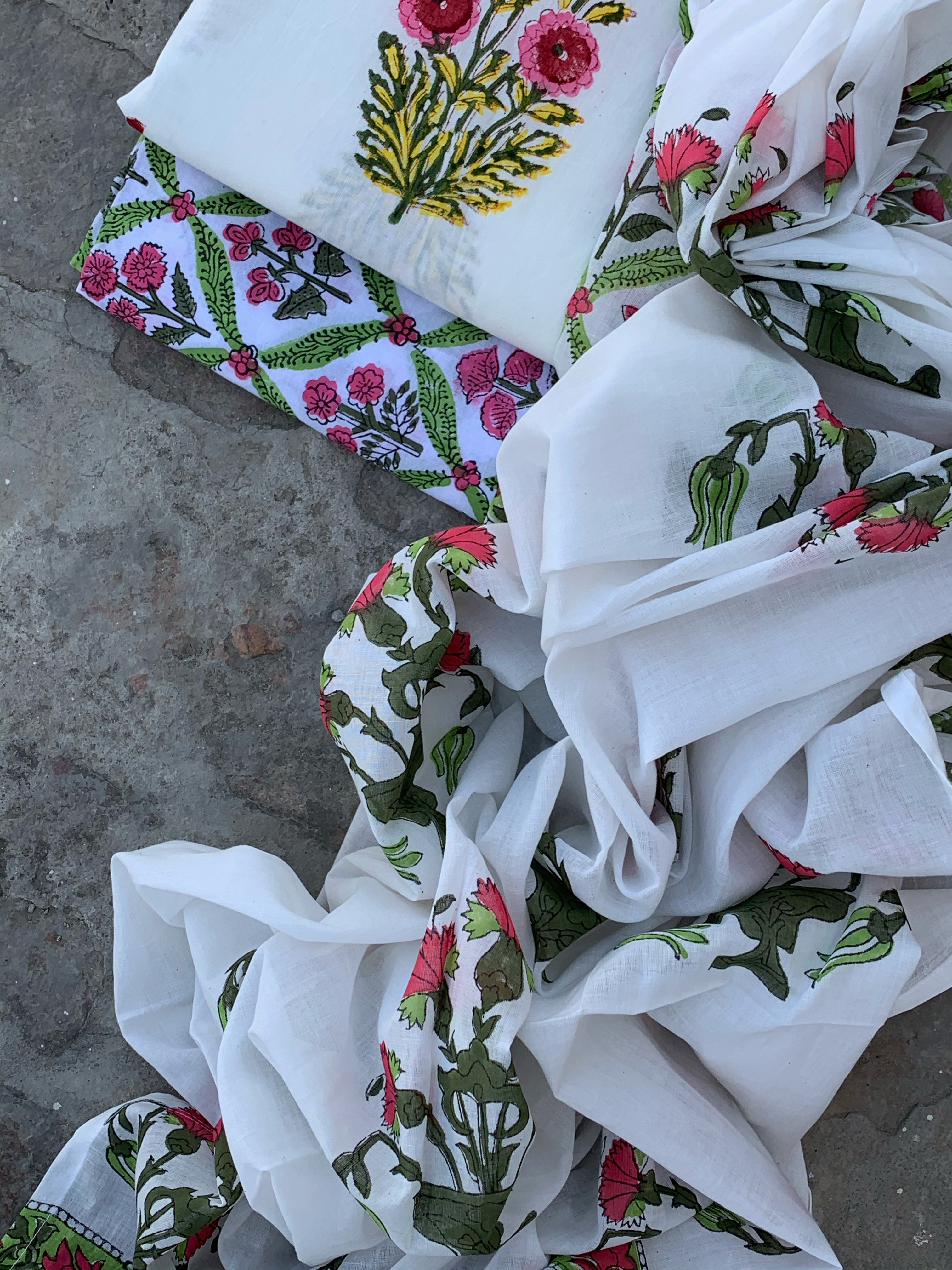 Handblock Cotton Suit