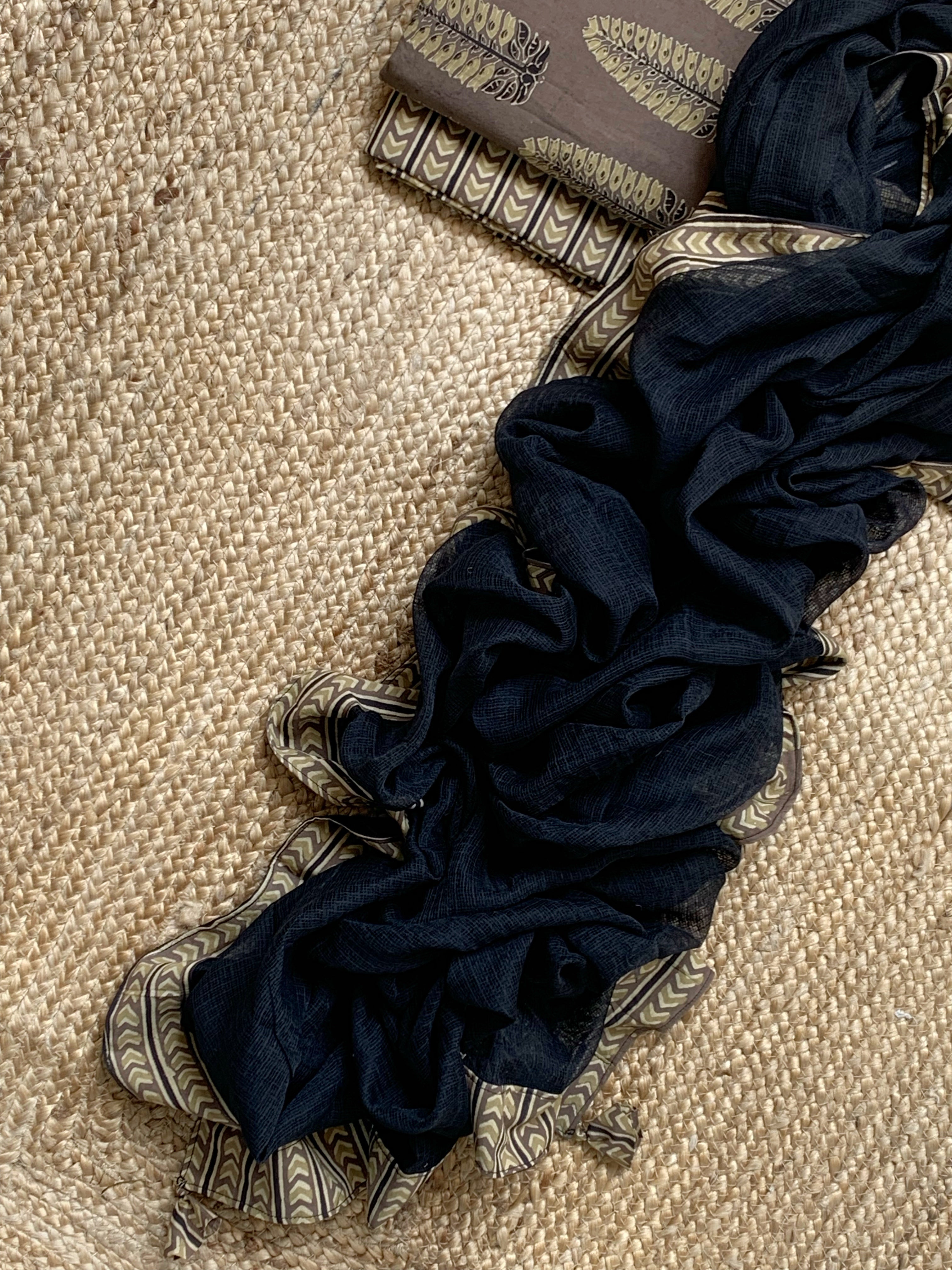 Handblock Ajrakh Kota Suit