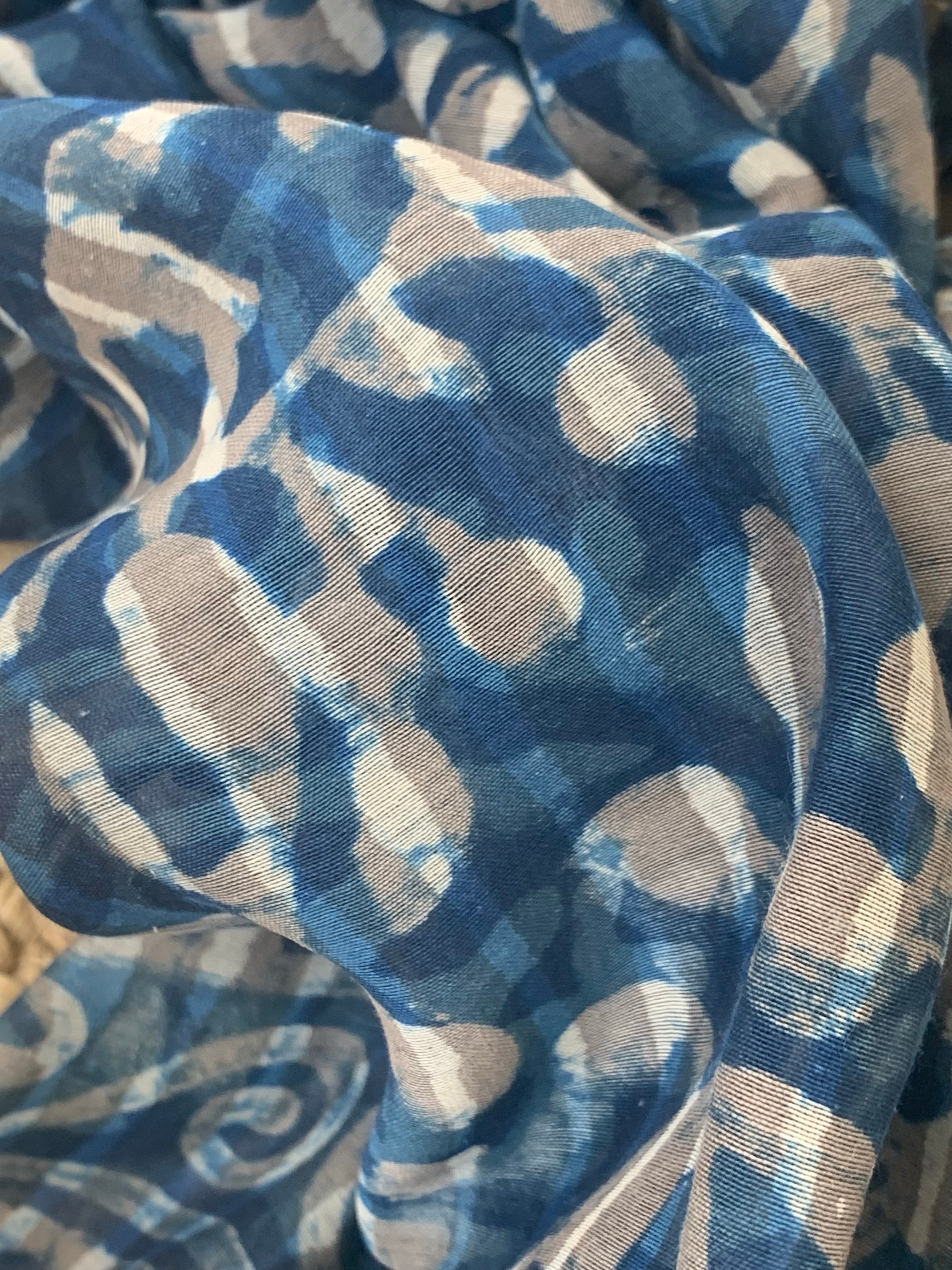 Handblock Chanderi Silk Cotton Suit