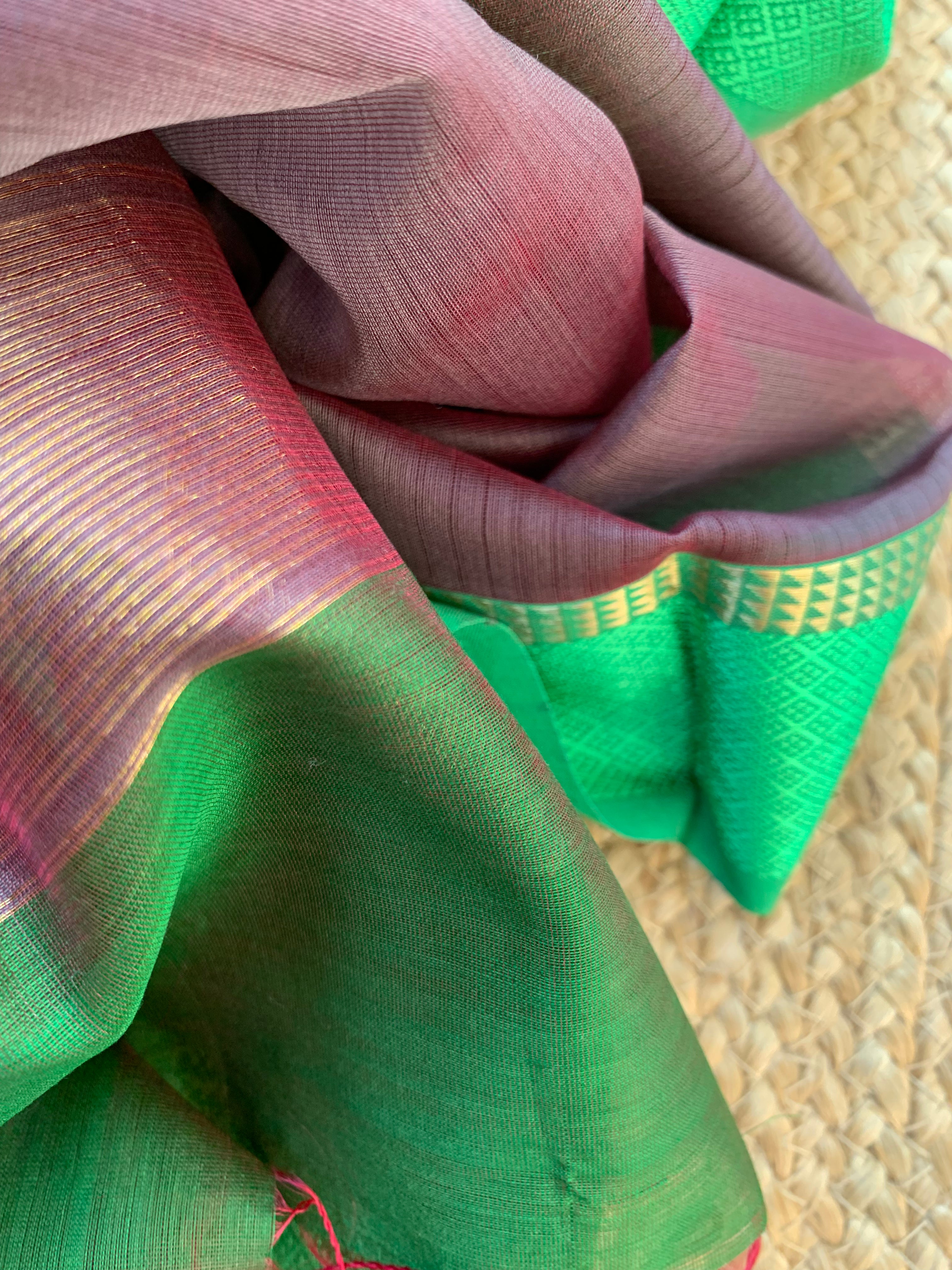 Handwoven Maheshwari Kurta dupatta set