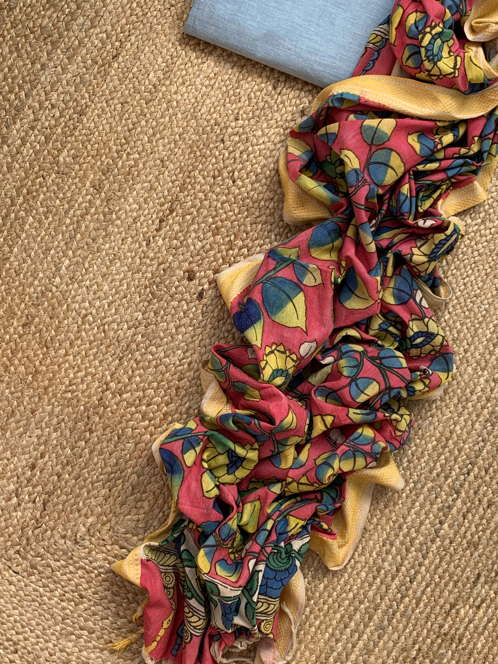 Handcrafted Kalamkari Kurta Dupatta Set