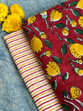 Hand Block Printed Azo free Dyed Cotton (2.5m)