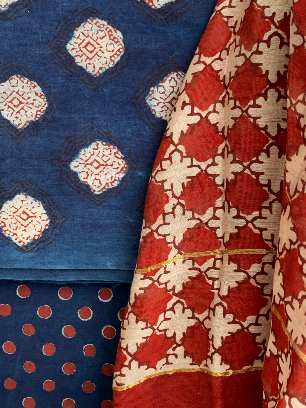 Handcrafted Cotton Chanderi Suit