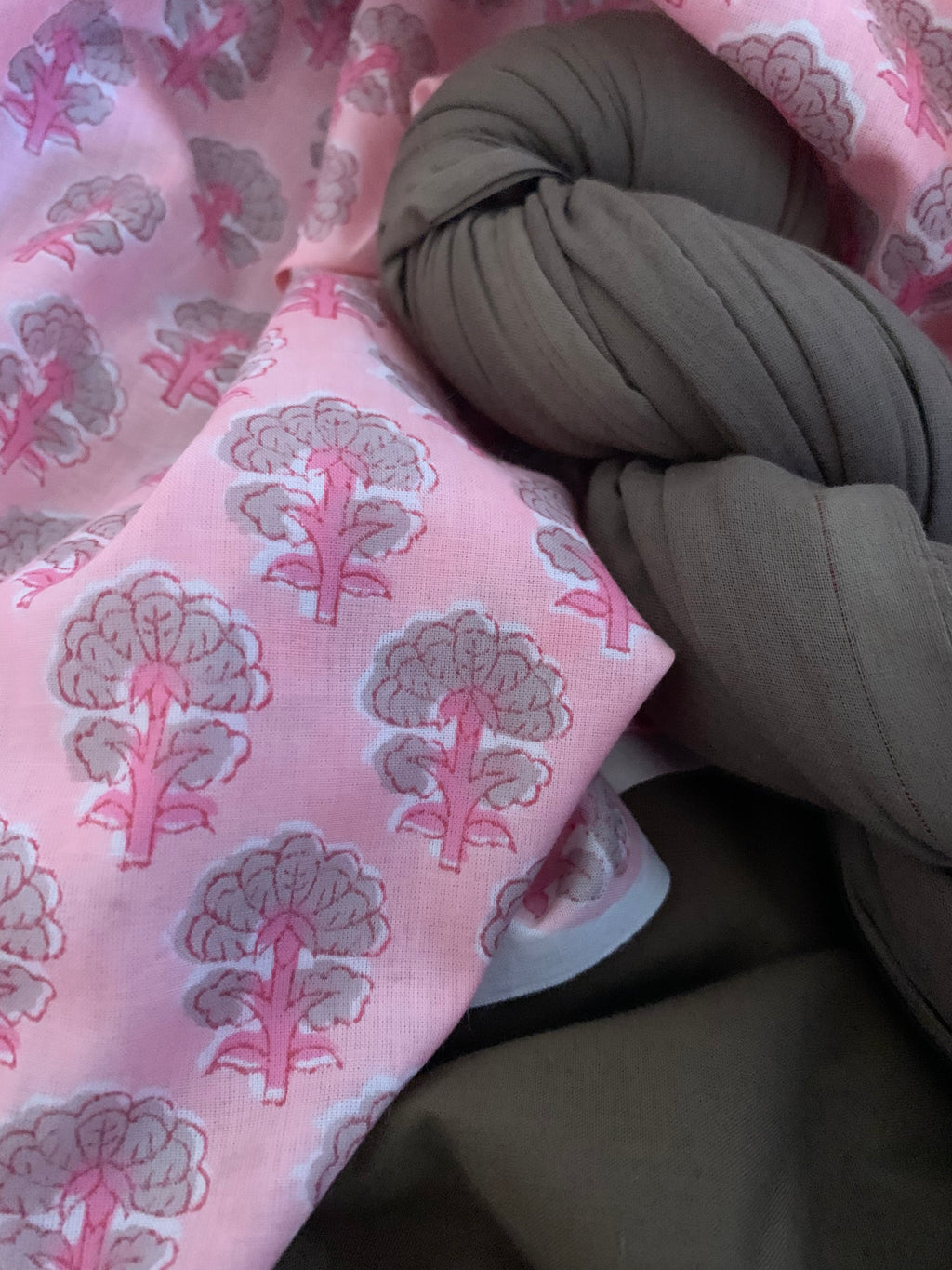 Handblock Cotton Kurta Bottom Dupatta Set