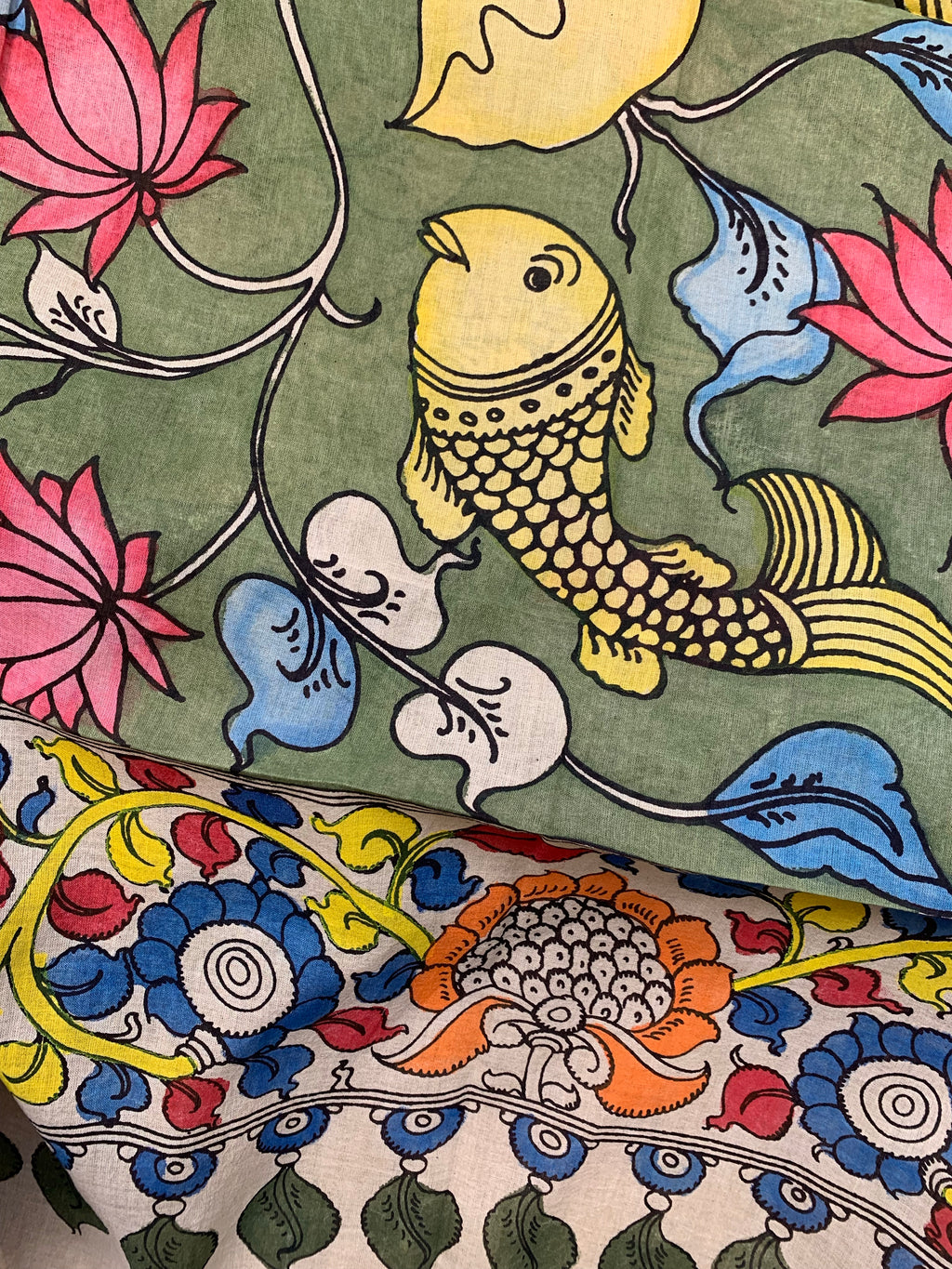 Handwoven Handcrafted Kalamkari Kurta Dupatta Set