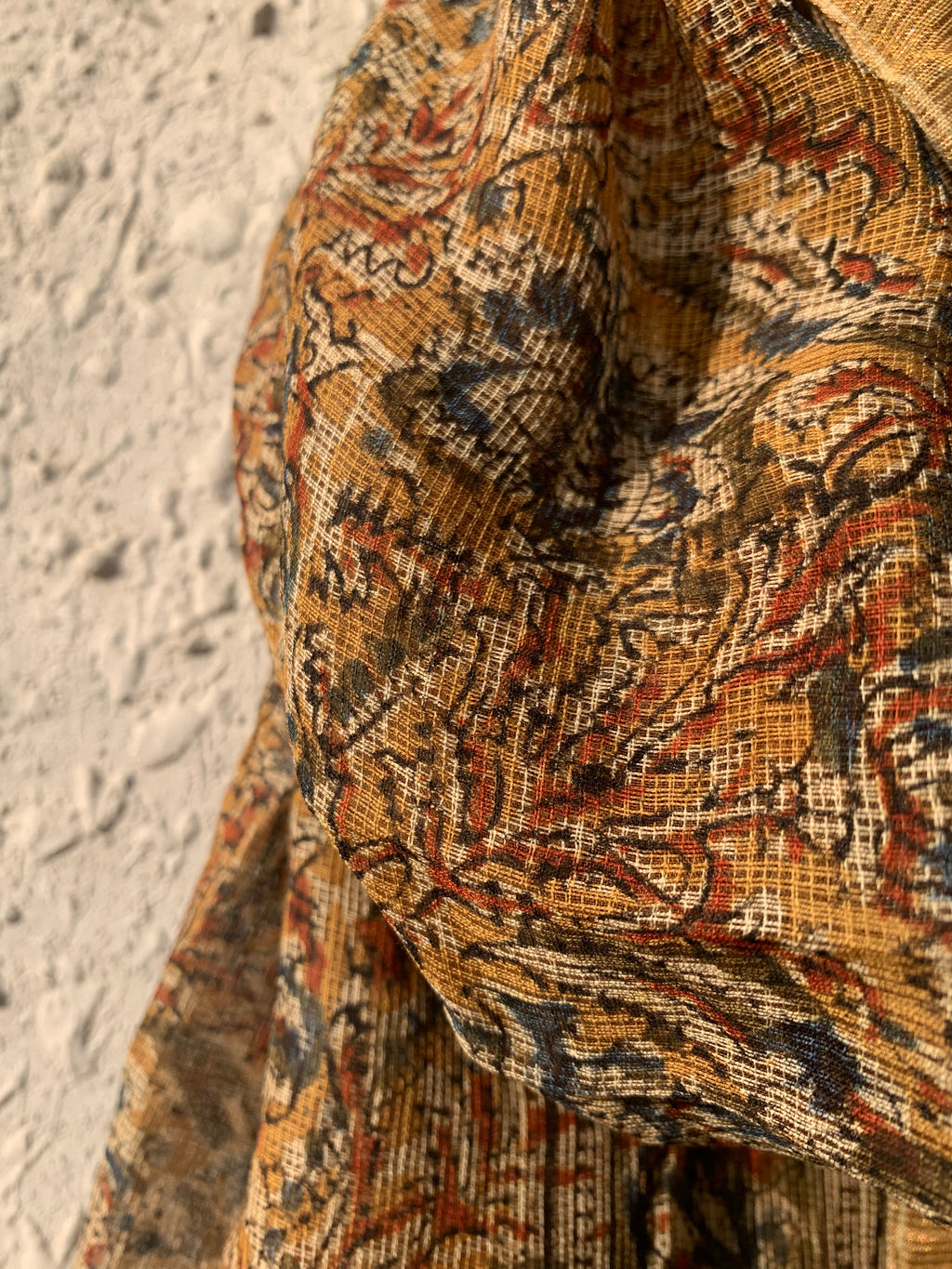 Handwoven and Handblock Natural Dye Kalamkari Kota Dupatta