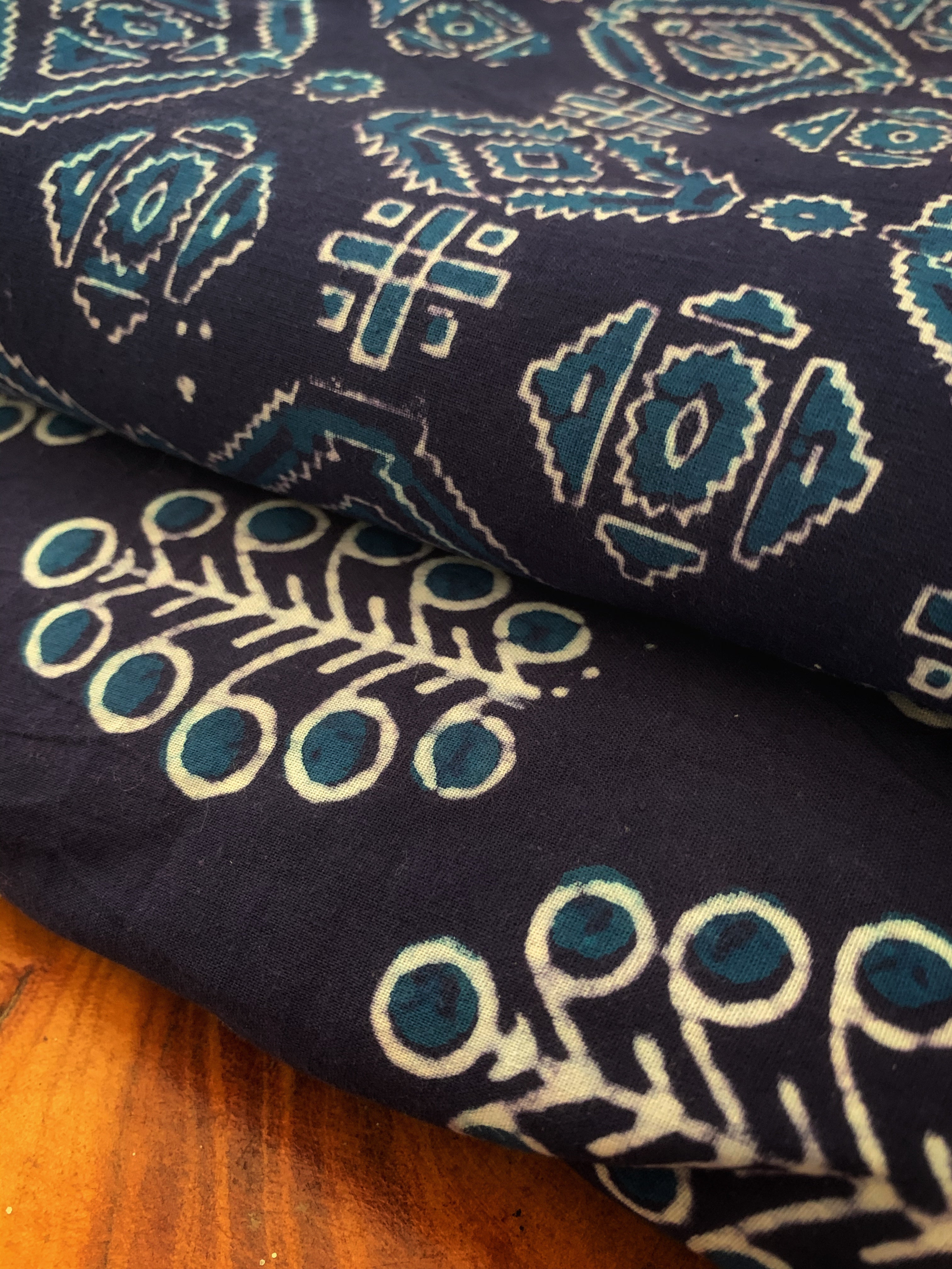 Hand Block Printed Cotton Kurta Bottom Set