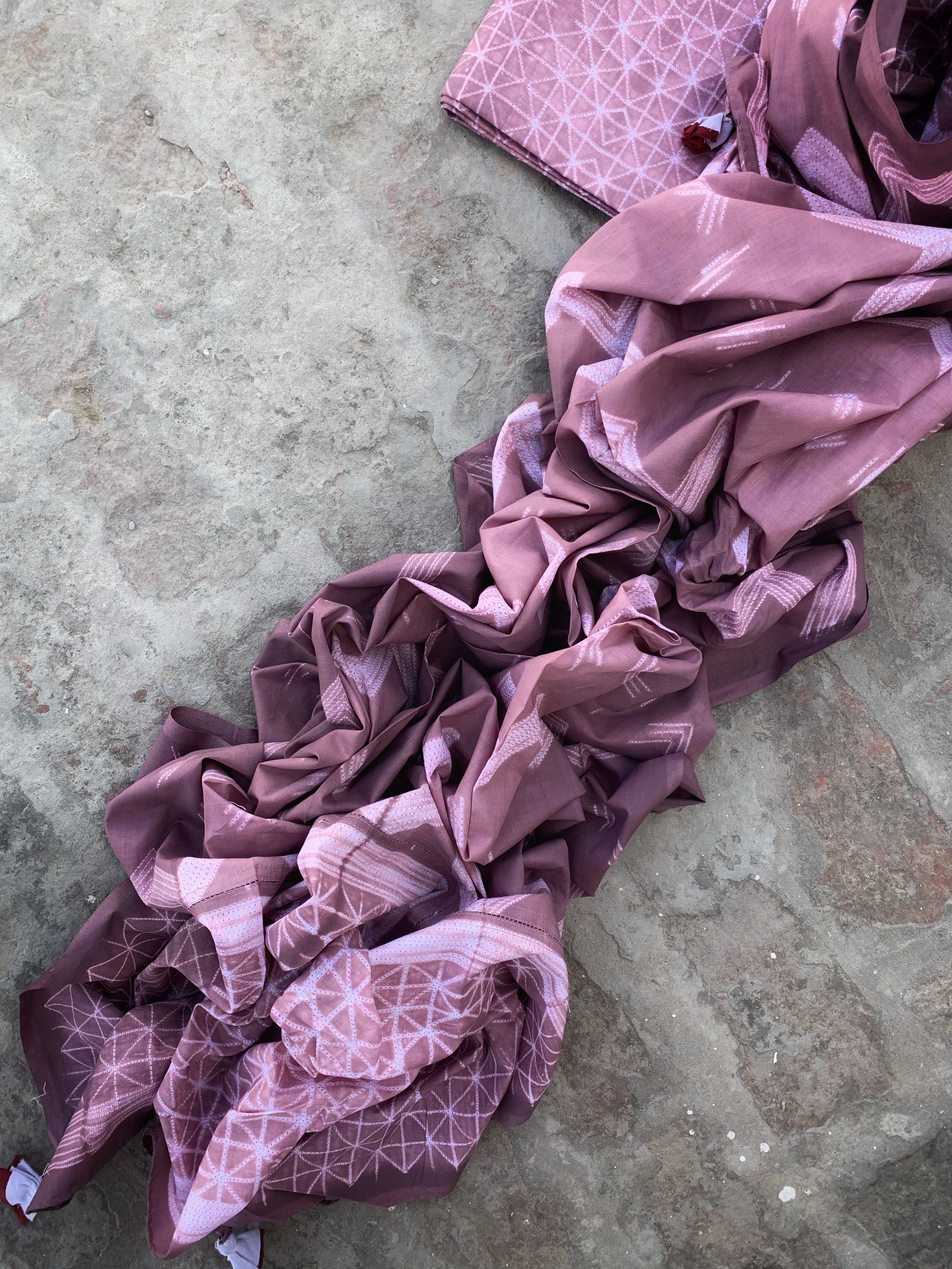 Handcrafted Shibori Kurta Dupatta Set