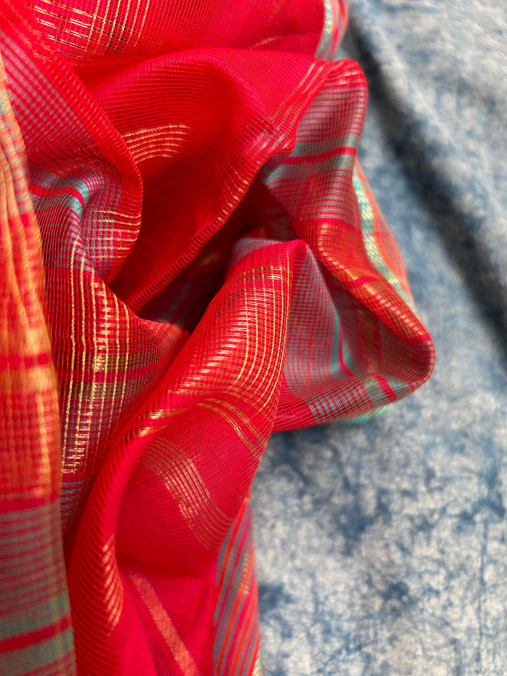 Handwoven Maheshwari Kurta Dupatta Set