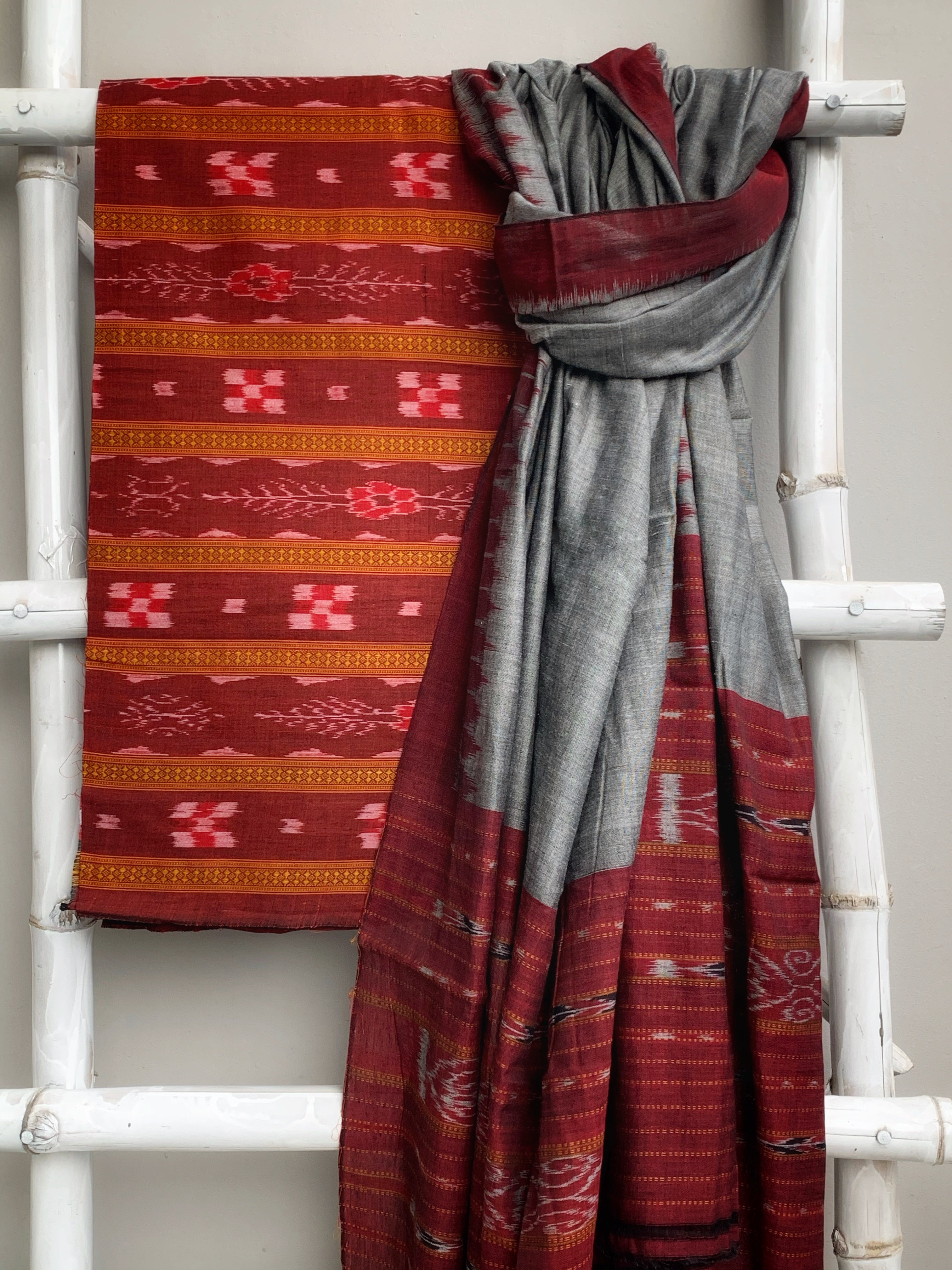 Handwoven Nuapatna Kurta Dupatta Set
