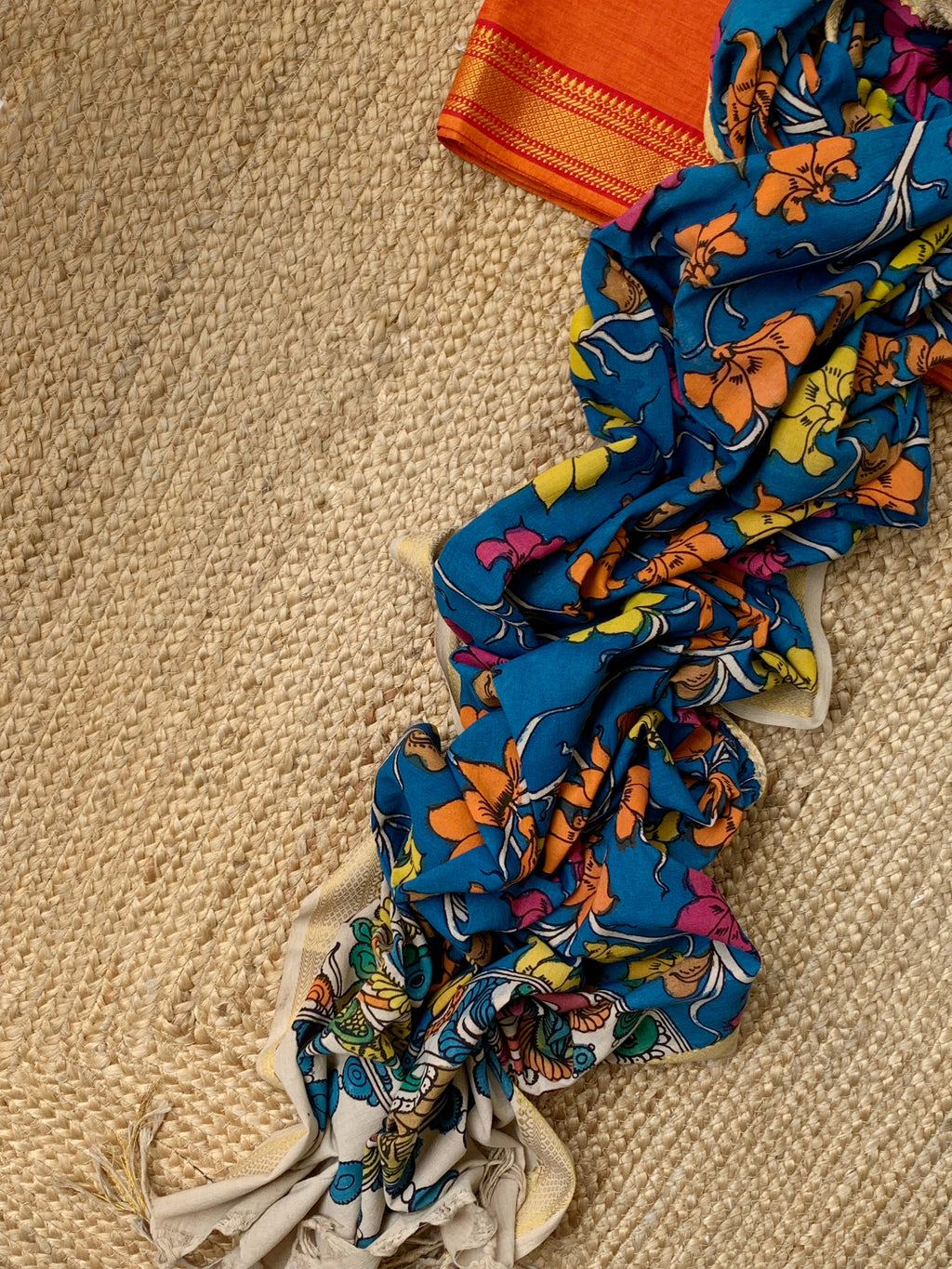 Handwoven Handcrafted Kalamkari Kurta Dupatta Set