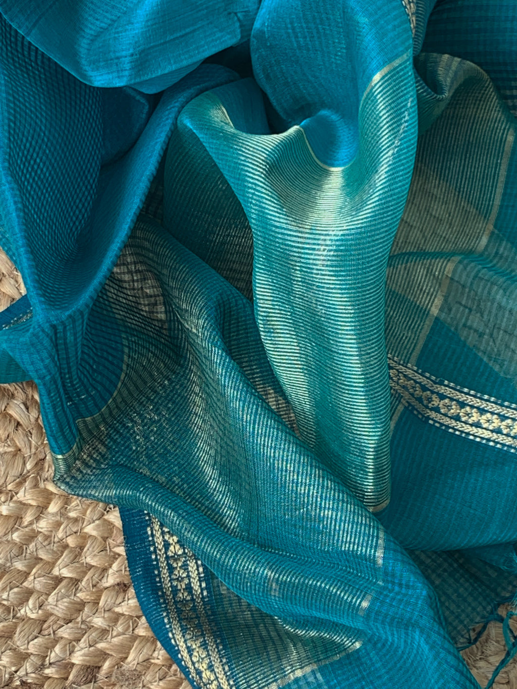 Handwoven Maheshwari Kurta dupatta set