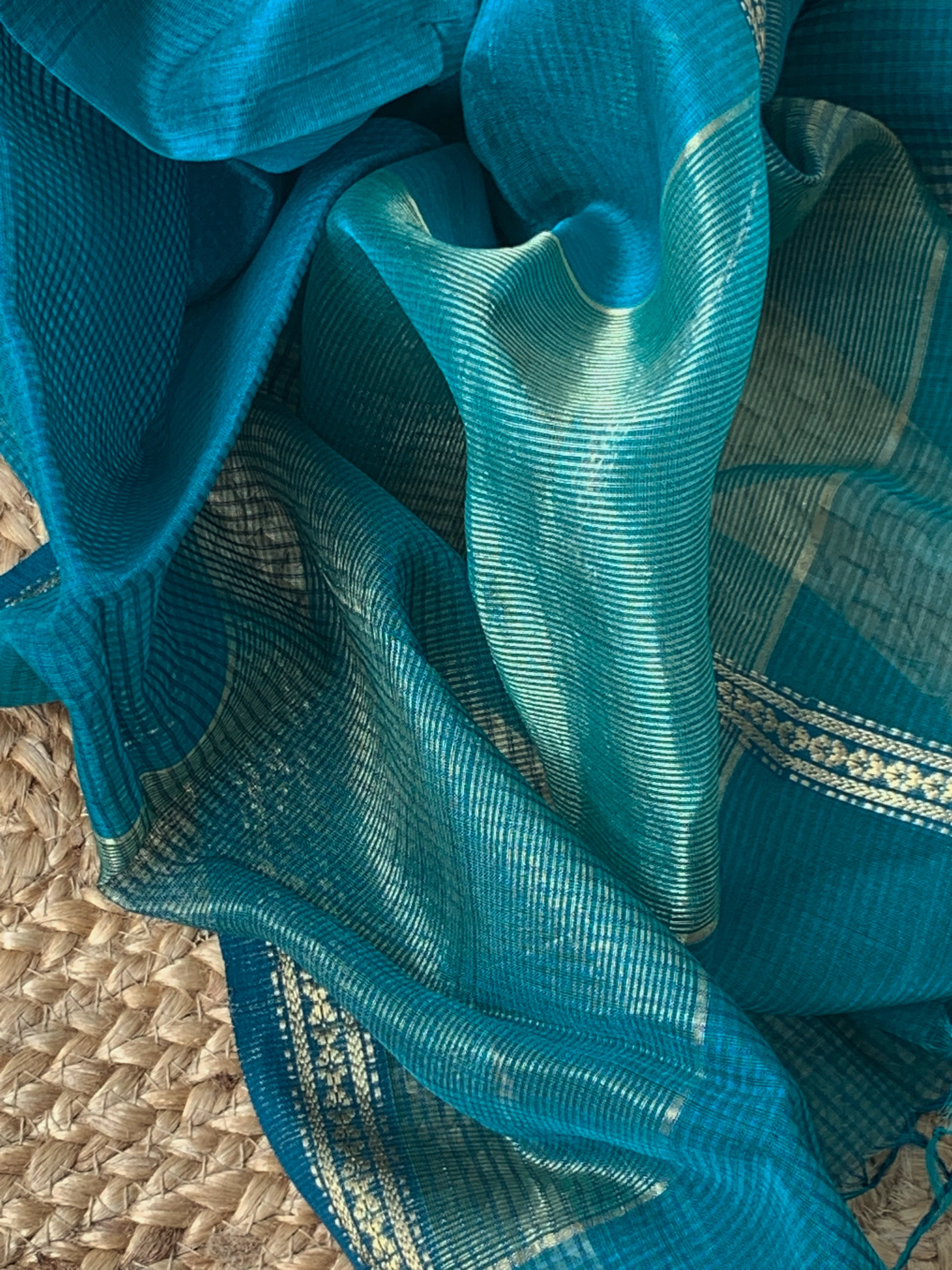 Handwoven Maheshwari Kurta dupatta set