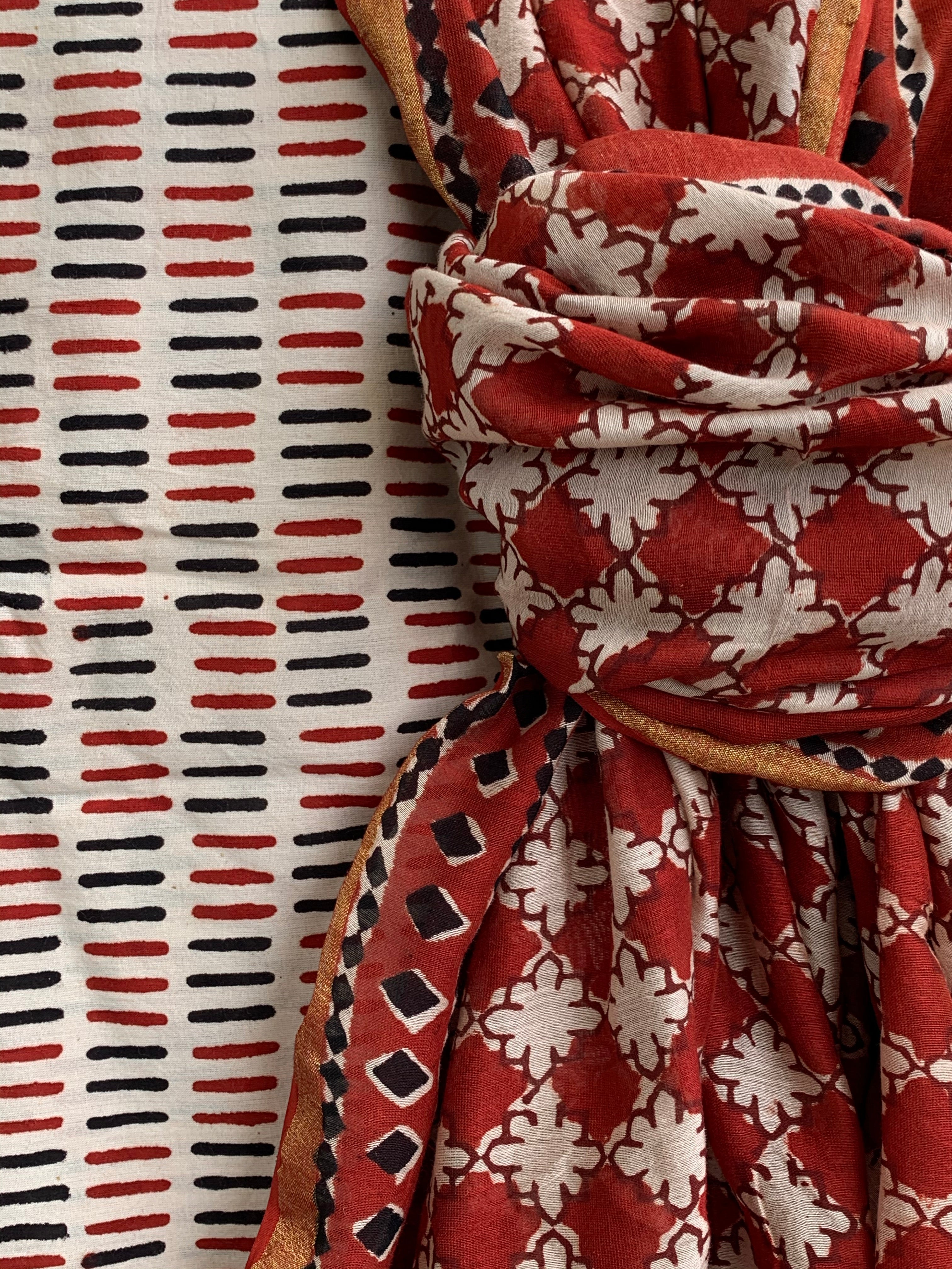Handcrafted Cotton Chanderi Suit
