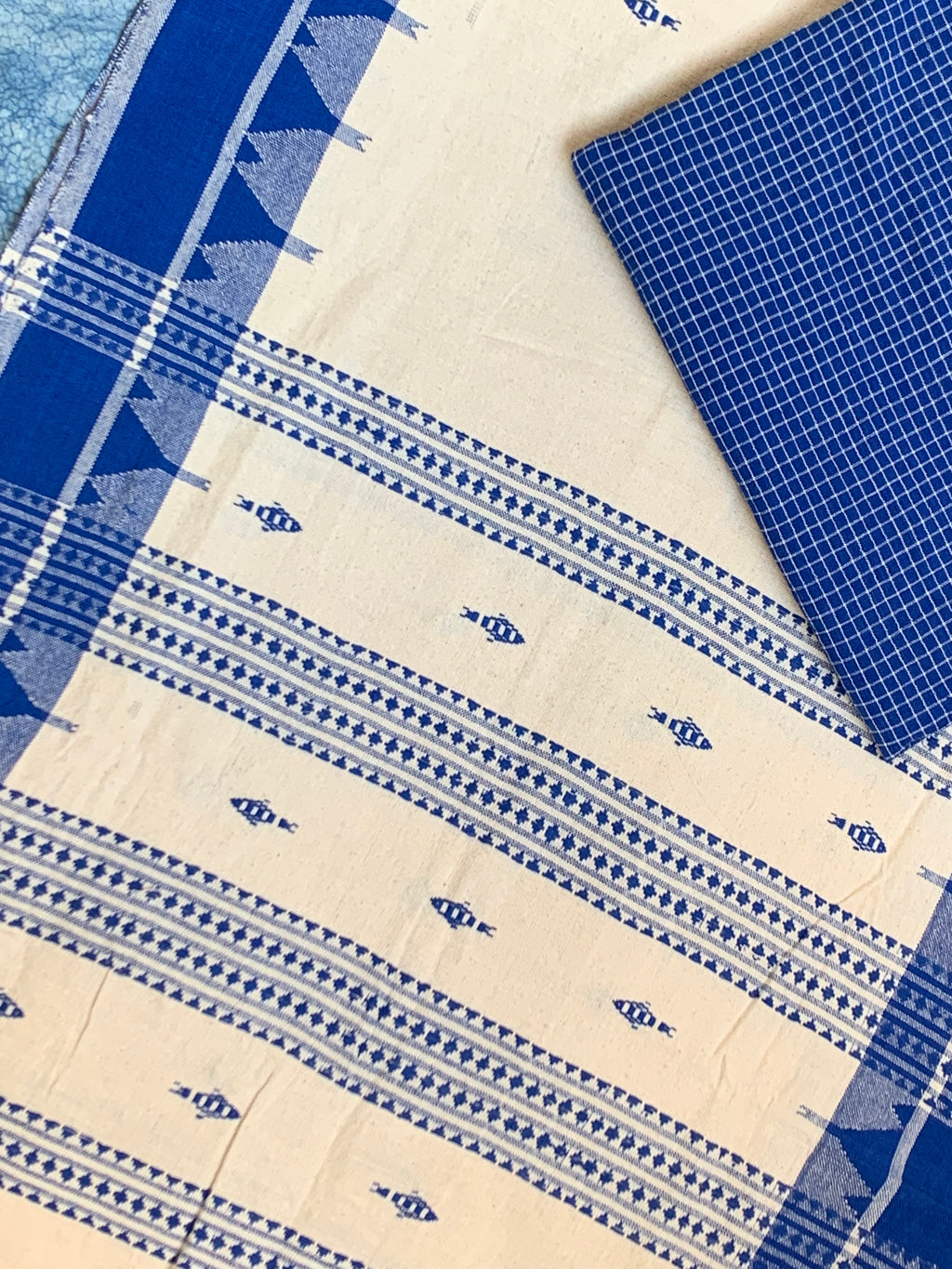 Handspun Handwoven Kotpad Kurta Dupatta Set