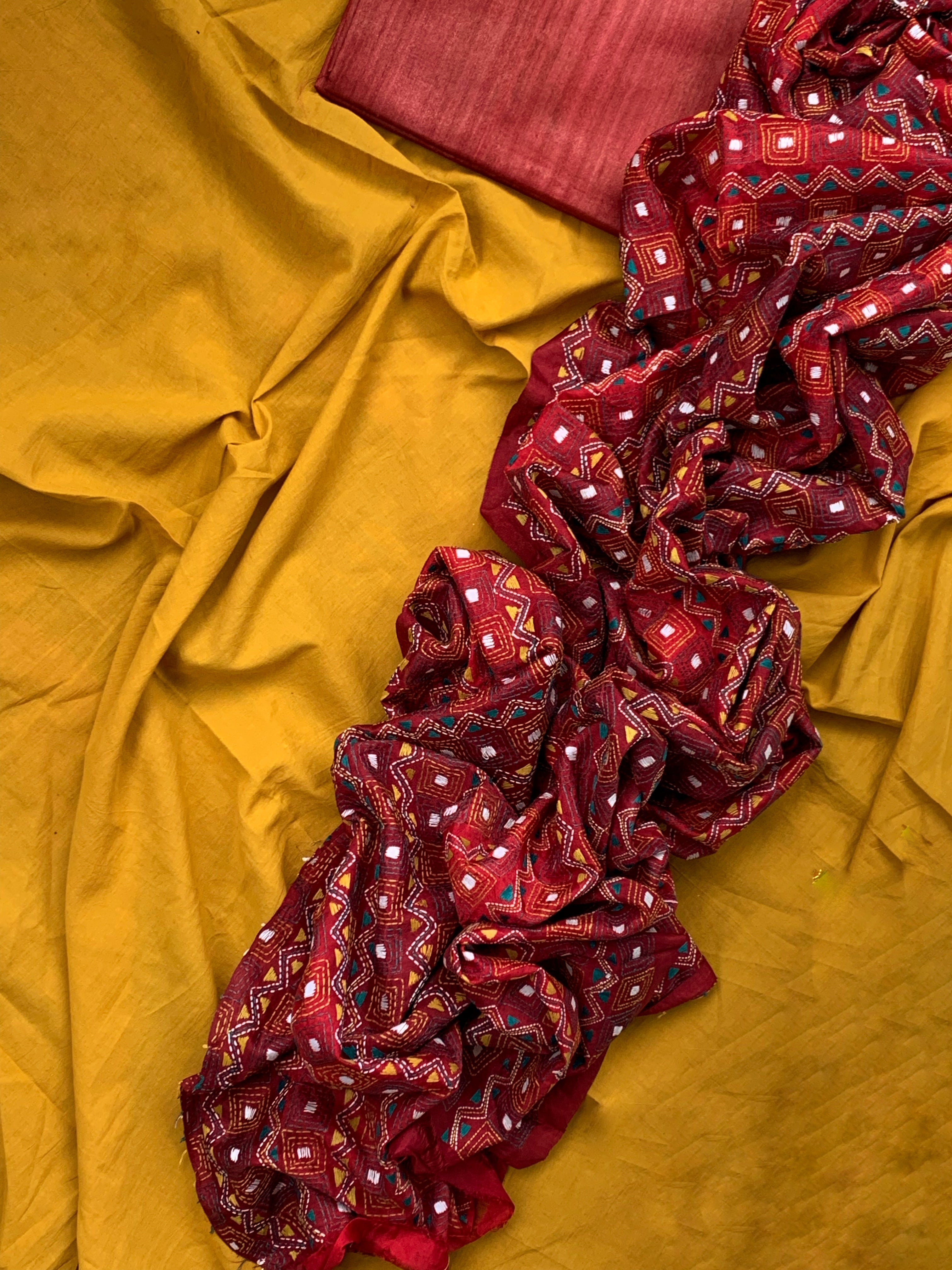 Handwoven Tussar Silk Kurta Dupatta Set