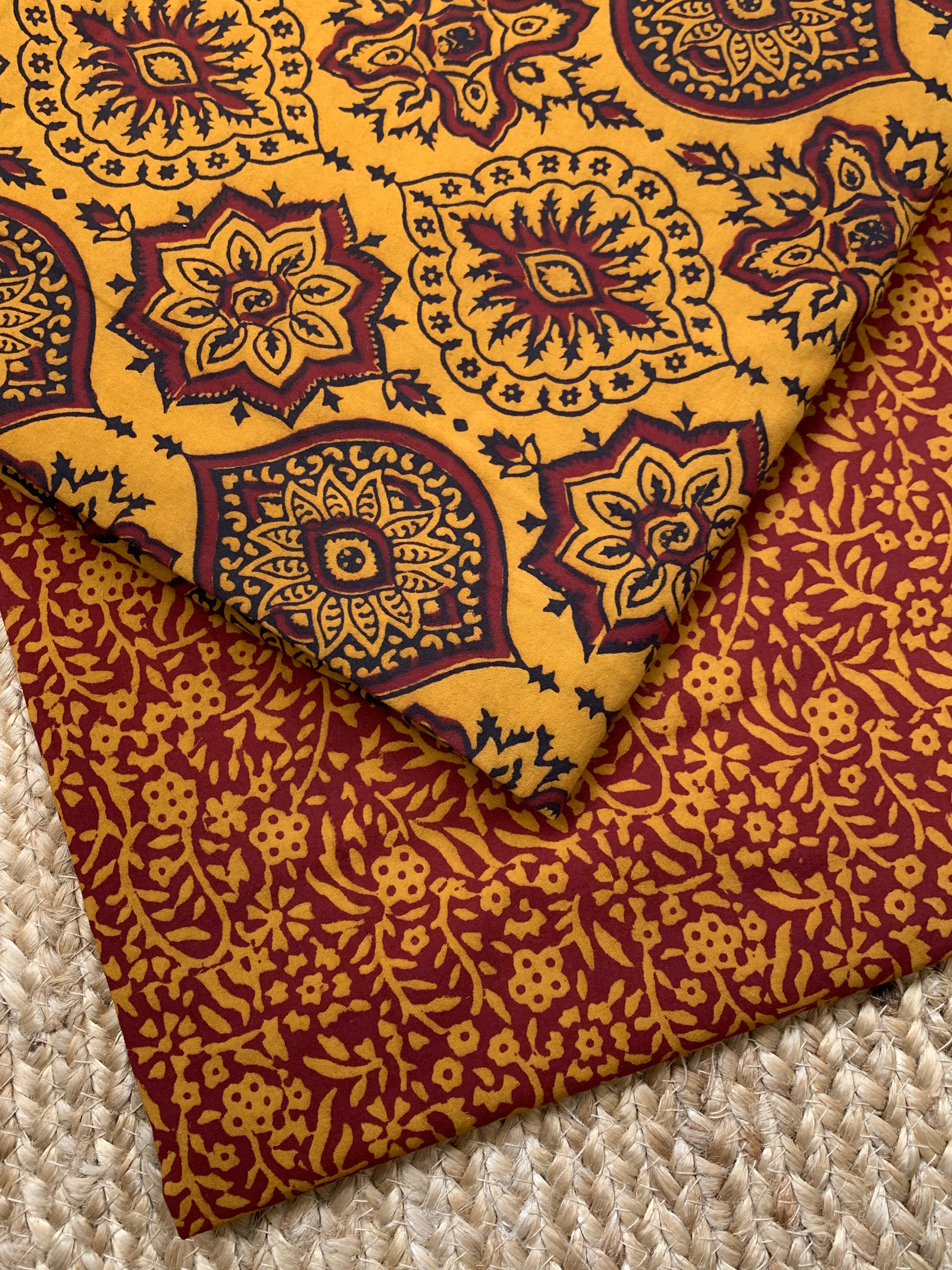 Natural Dyed Bagh Block Print Cotton Suit