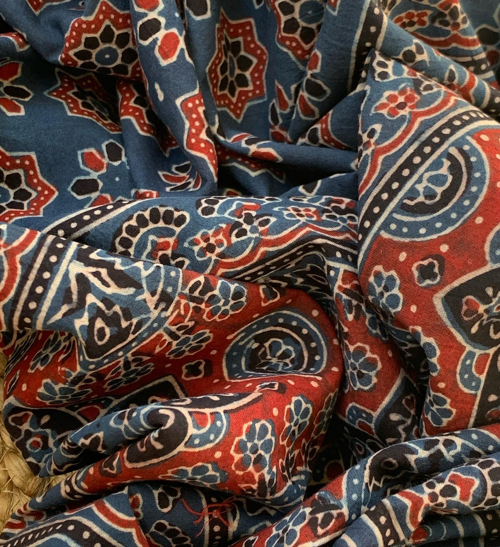 Handcrafted Bandhani Ajrakh Cotton Suit