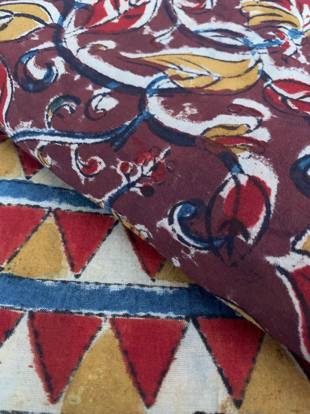 Hand Block Printed Kalamkari Natural Dyed Kurta Bottom Set