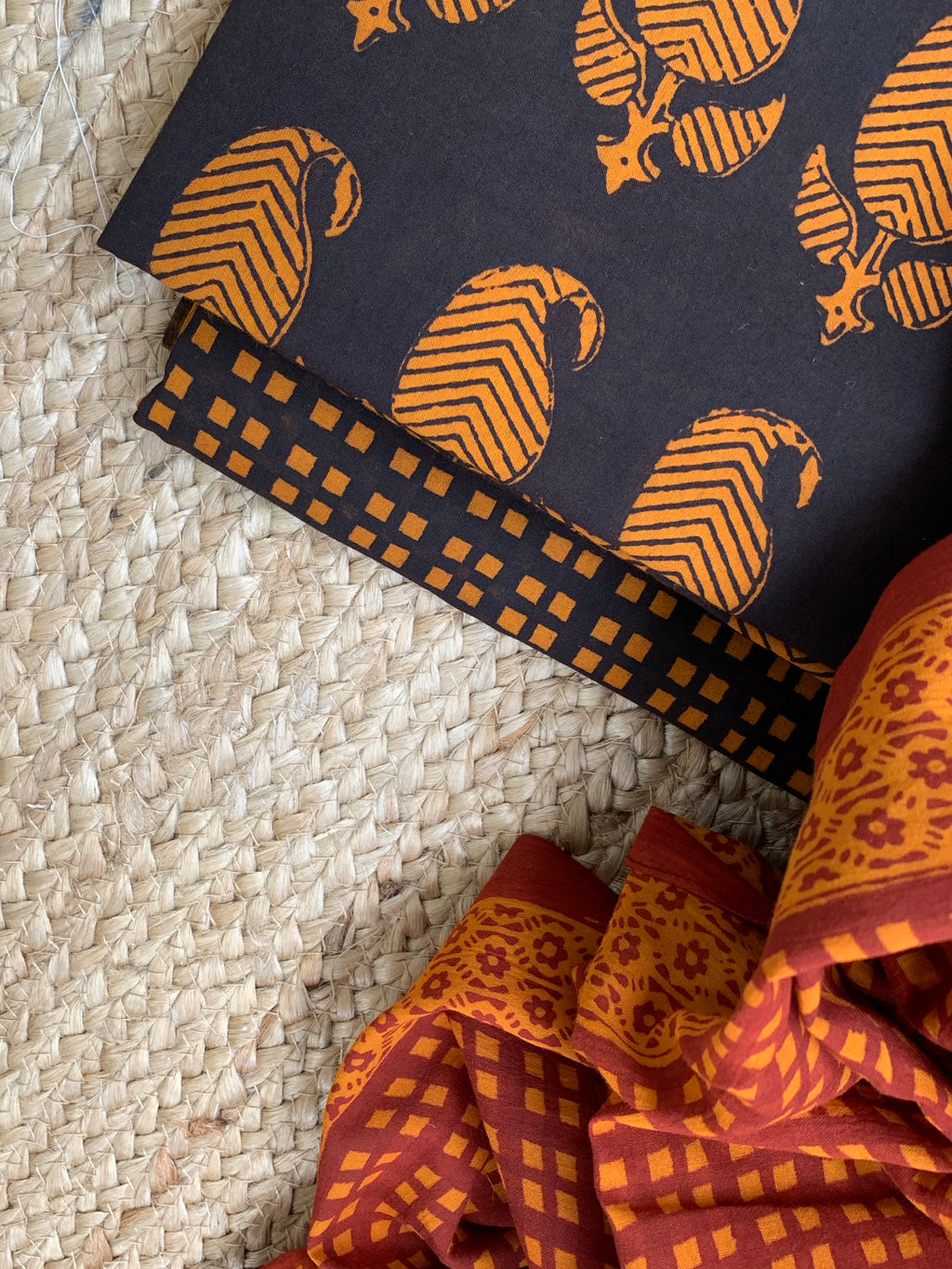 Natural Dyed Bagh Handblock Cotton Suit