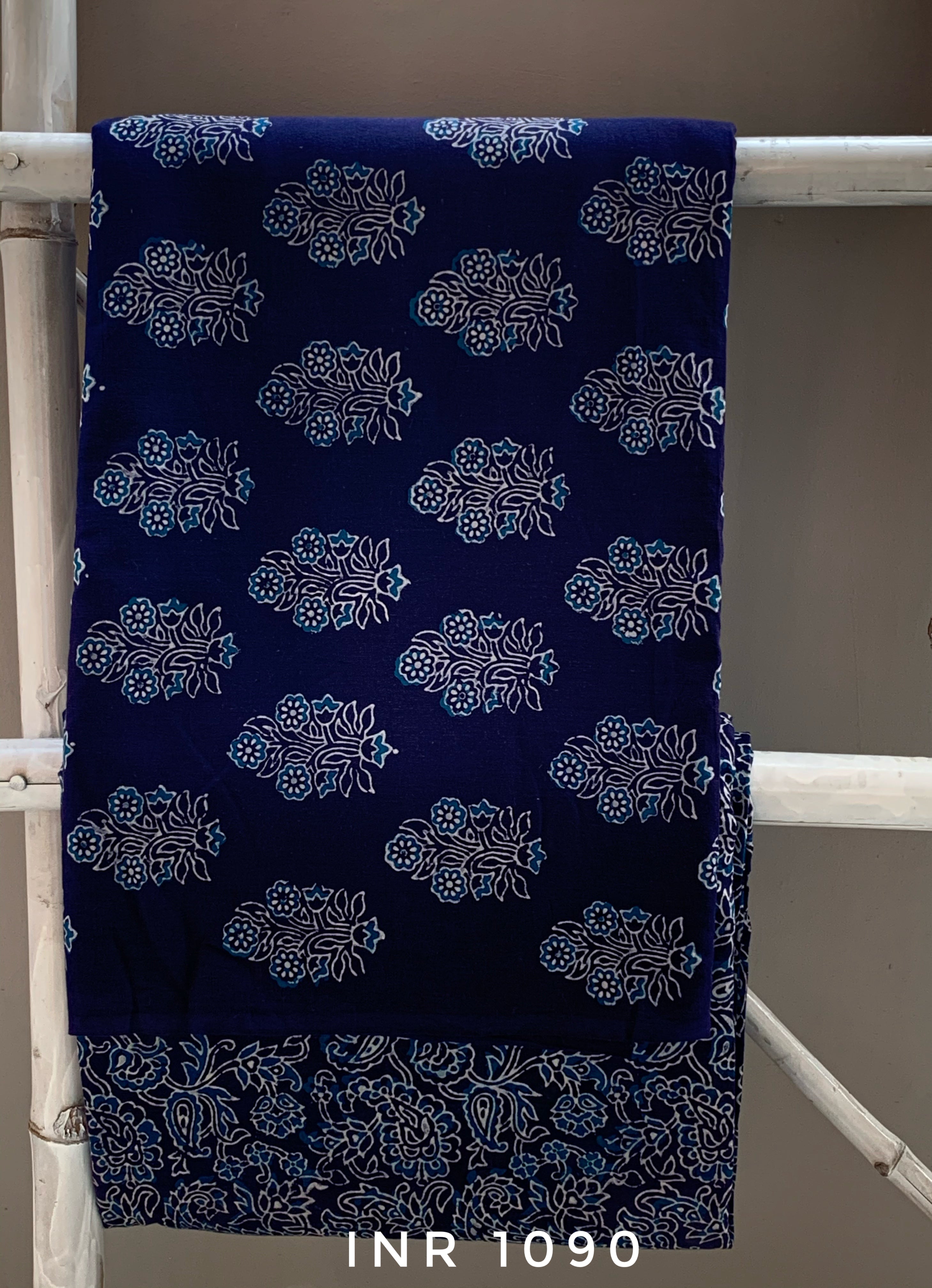 Hand Block Printed Cotton Kurta Bottom Set