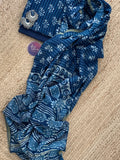 Handblock chanderi suit