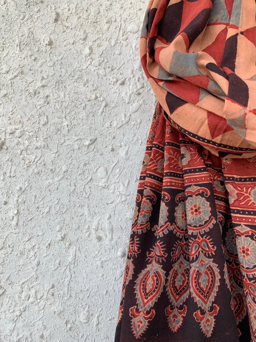 Handblock Ajrakh Dupatta