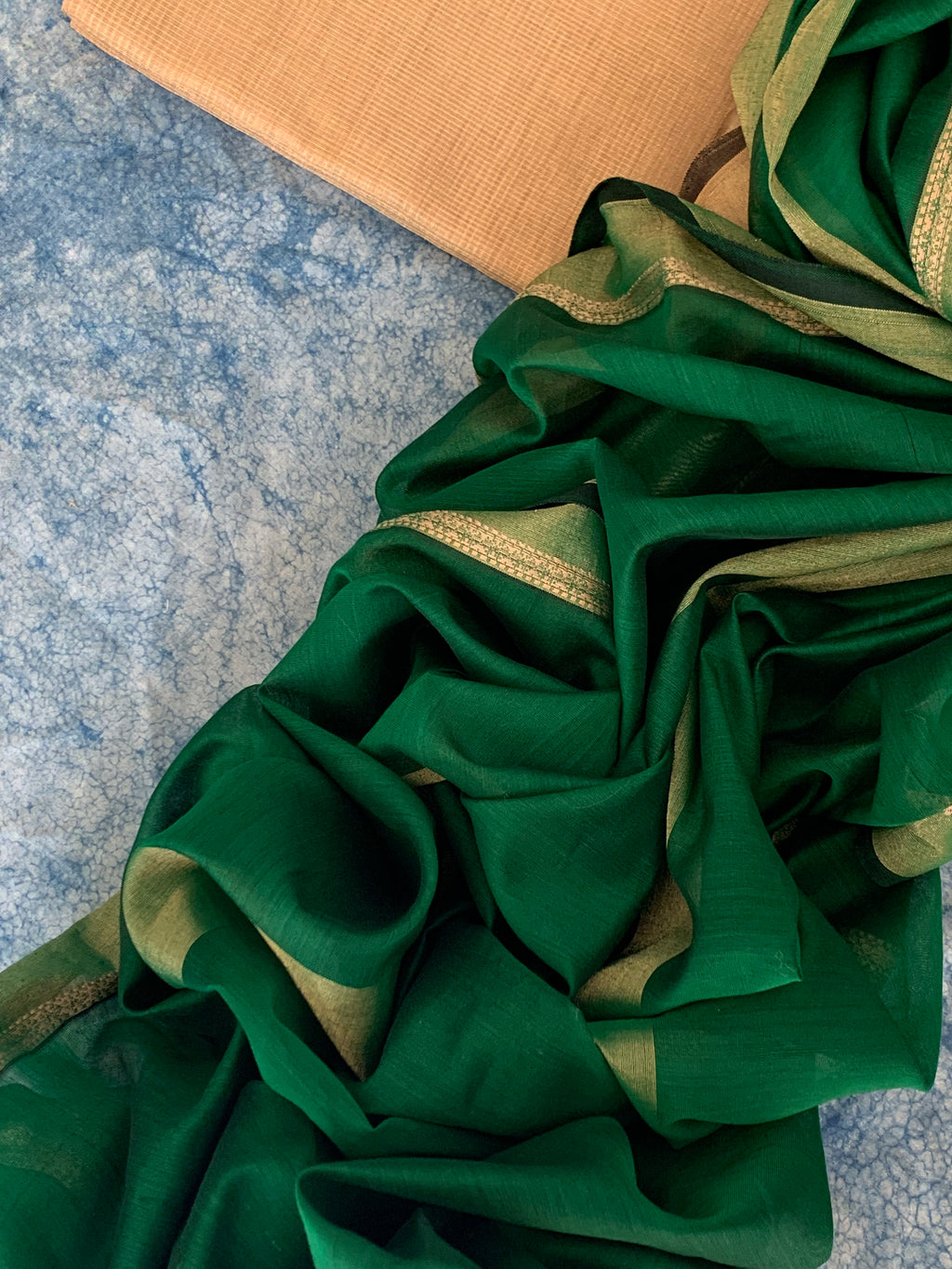 Handwoven Maheshwari Kurta dupatta set